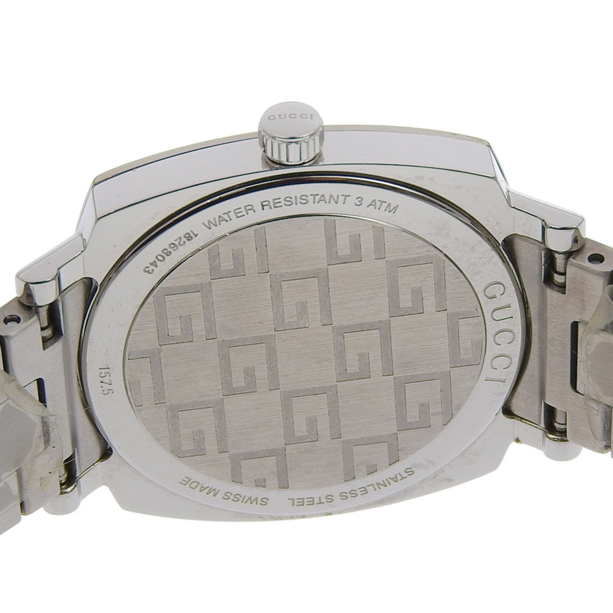 Gucci Grip-horloge 157.5/YA157501, roestvrij staal, quartz, analoog display, witte wijzerplaat, dameshorloge