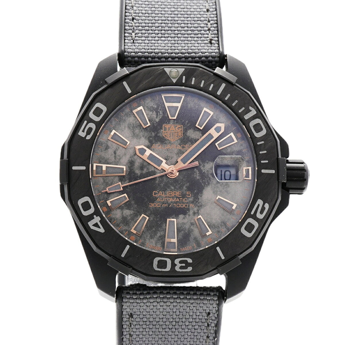TAG Heuer Aquaracer Calibre 5 Carbon WBD218A Black Dial 41mm Watch