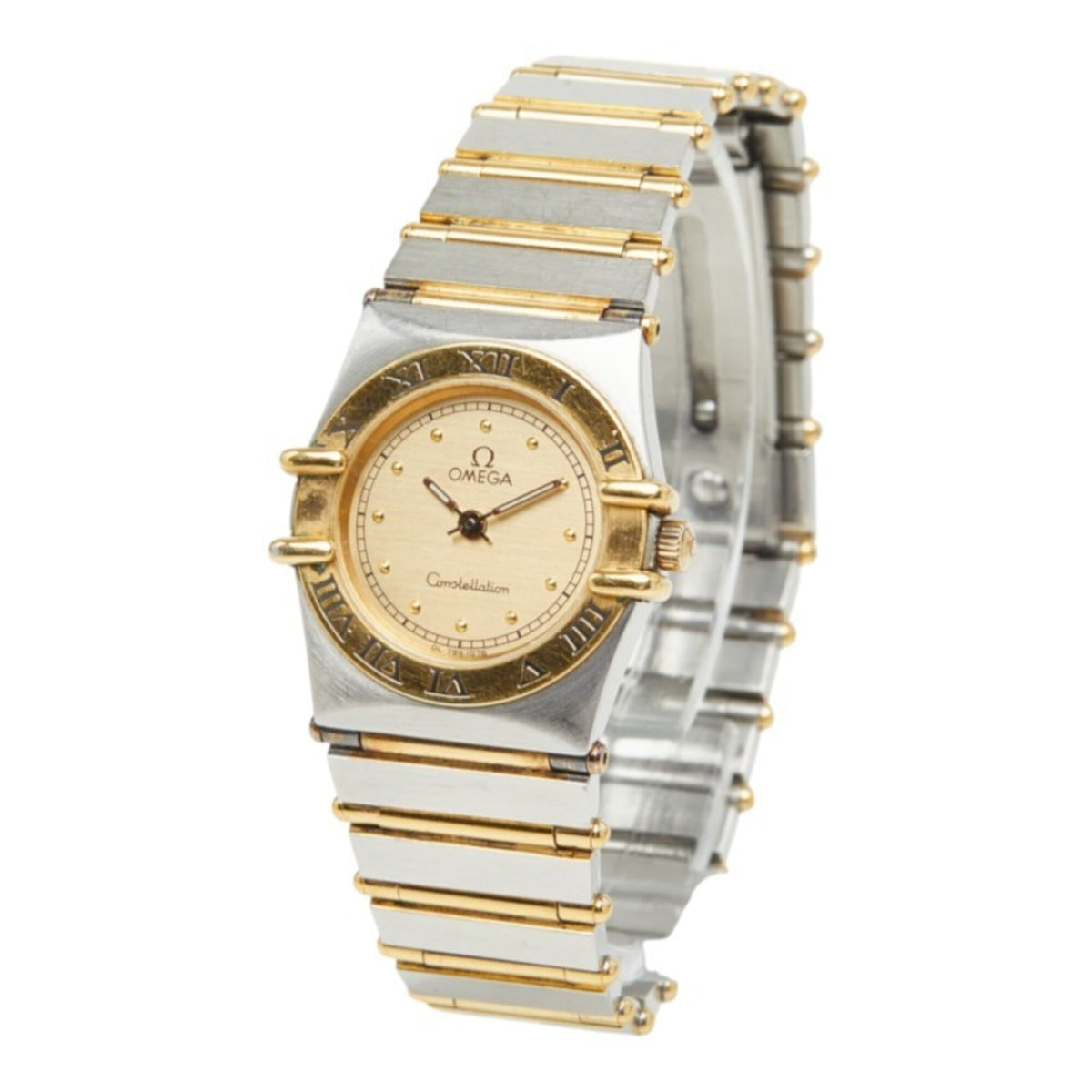 Omega Constellation 7951076, goldenes Zifferblatt, 22 mm Uhr