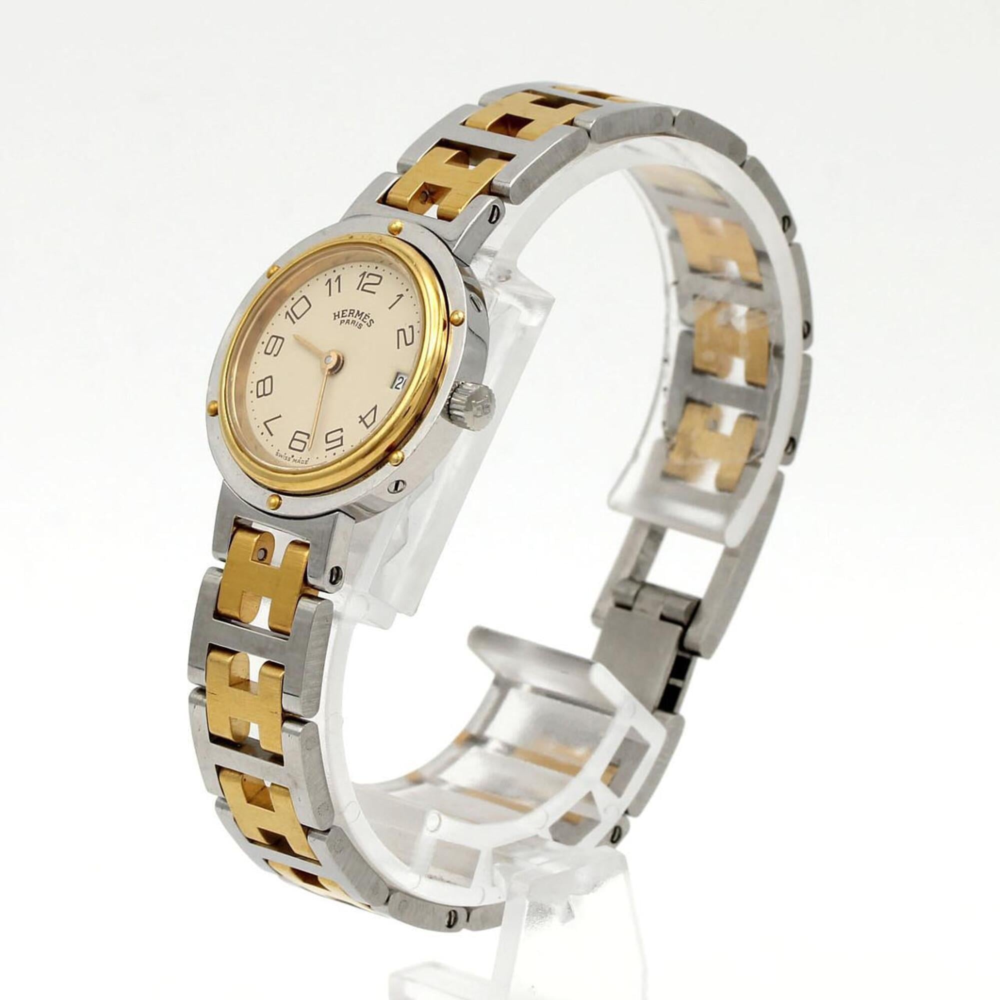 Hermes Clipper Combination SSxGP Quartz Watch