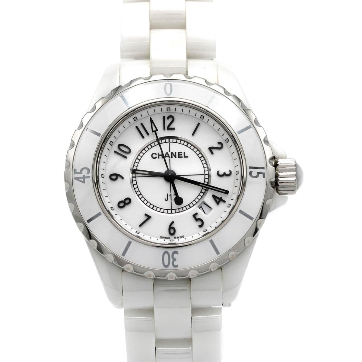 Chanel J12 33 mm Keramik H0968 Weiß Zifferblatt 33 mm Uhr