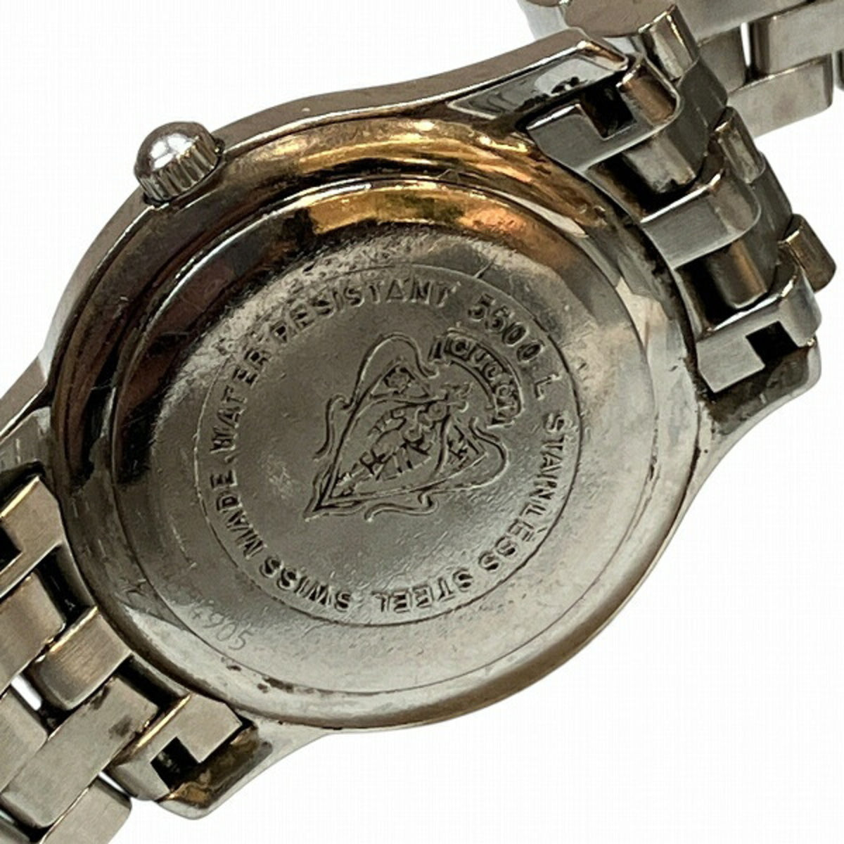 Gucci 5500L Quartz Silver Dial Date Roman Numeral Watch for Women