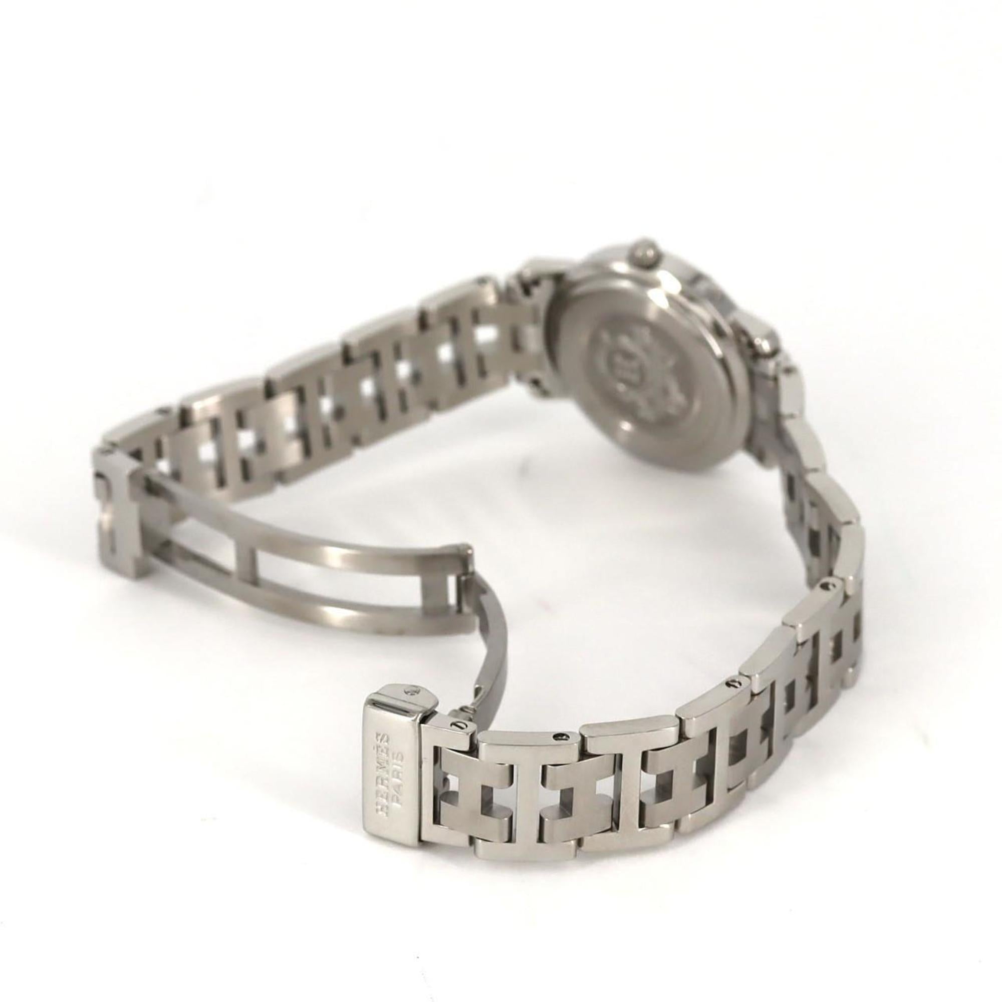 Hermès Clipper CL4.210 roestvrijstalen quartzhorloge