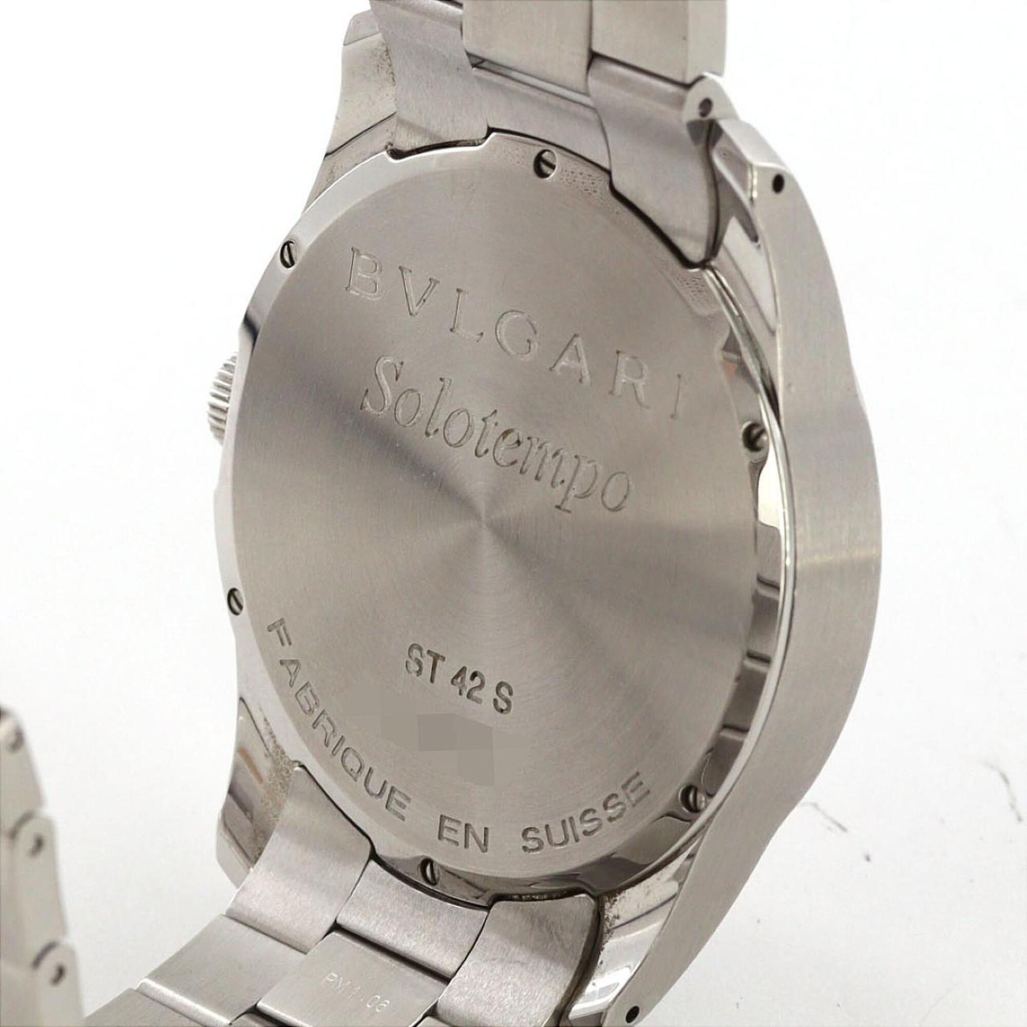 Bulgari Solotempo ST42S ST42SS Stainless Steel Quartz