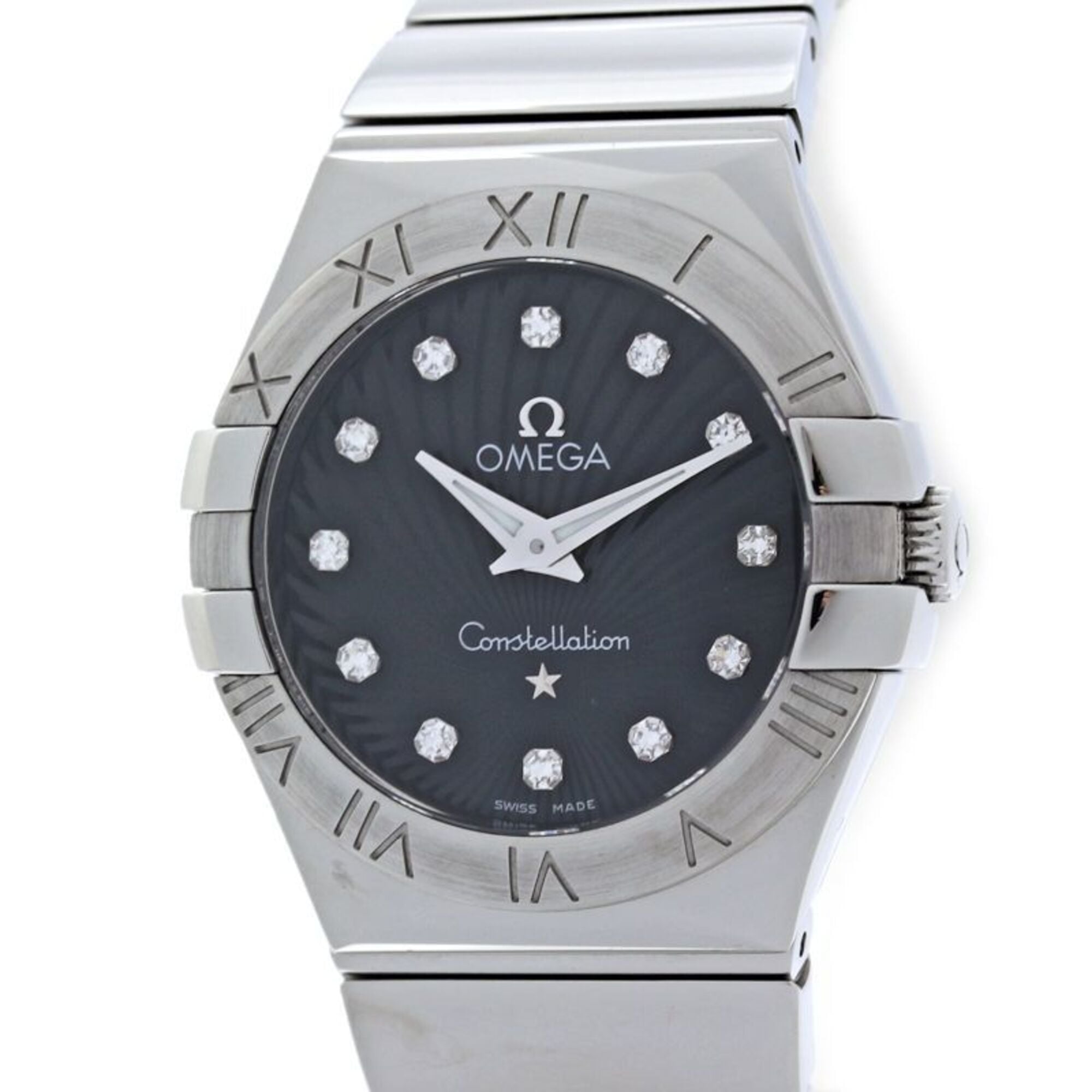 OMEGA Constellation Polished 12-Diamond Watch 123.10.27.60.51.002 Women's Stainless Steel 40353