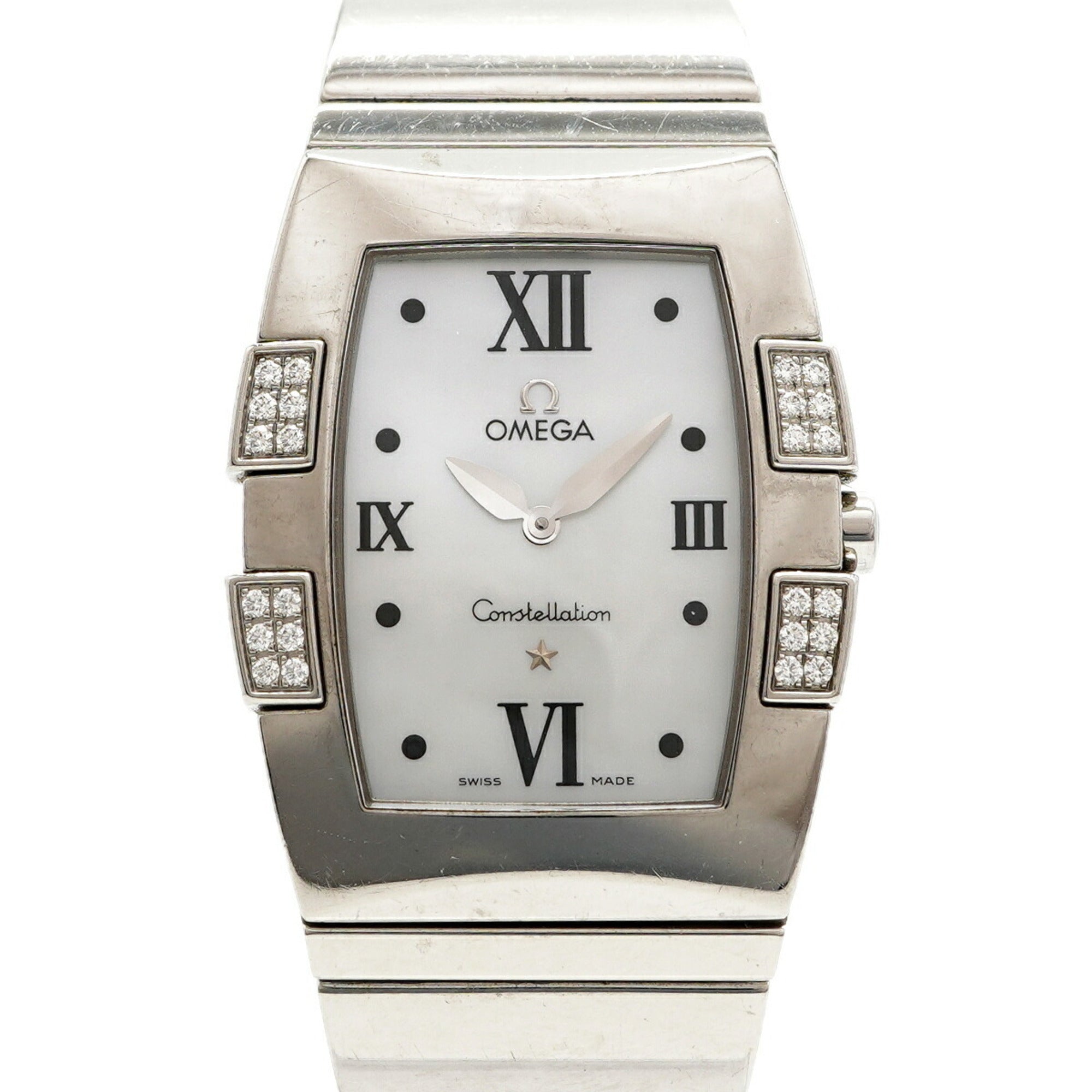 Omega Constellation Quadrella 1586.70 White Dial Women's Watch