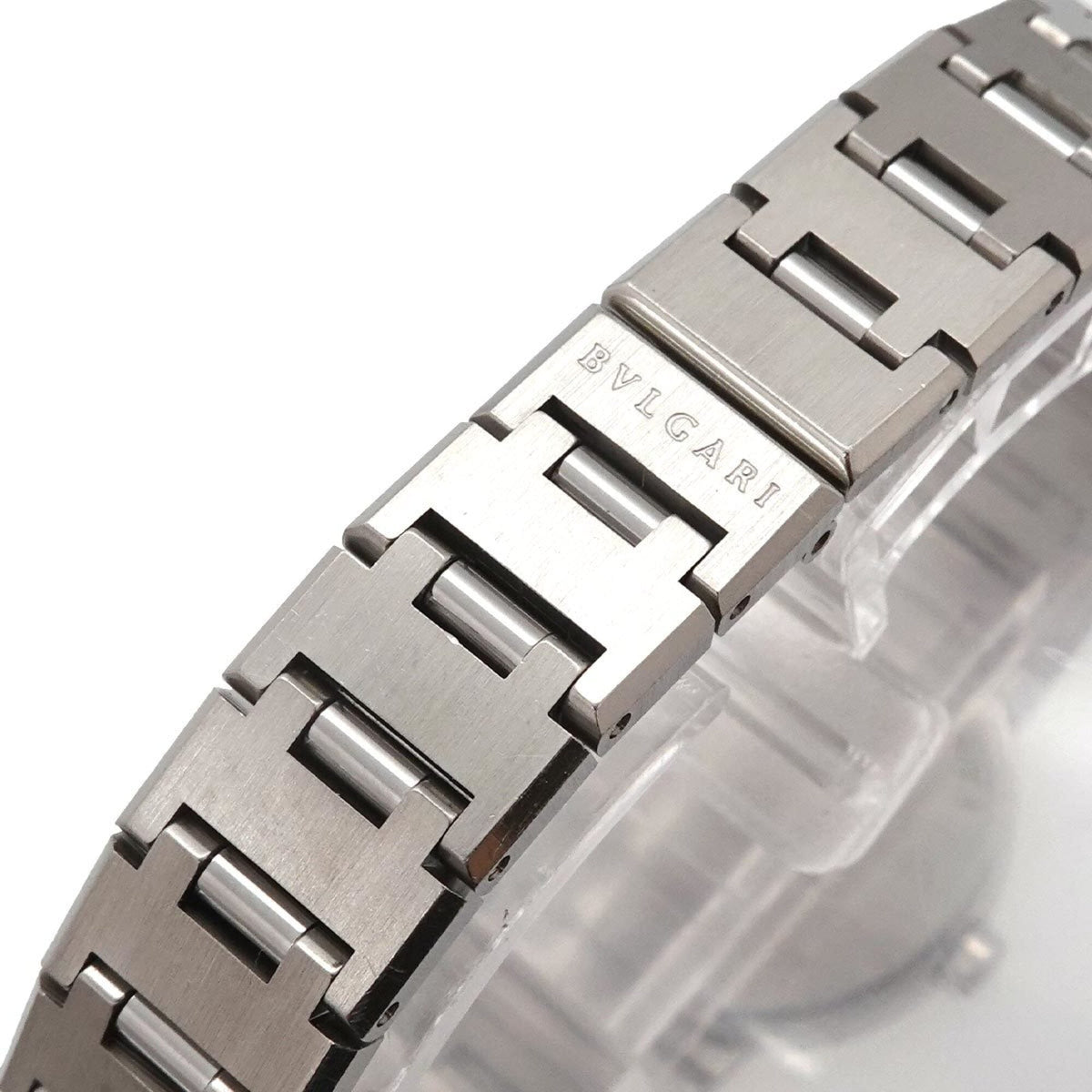 Bvlgari Date BB23SSD horloge met zwarte wijzerplaat, 28 mm