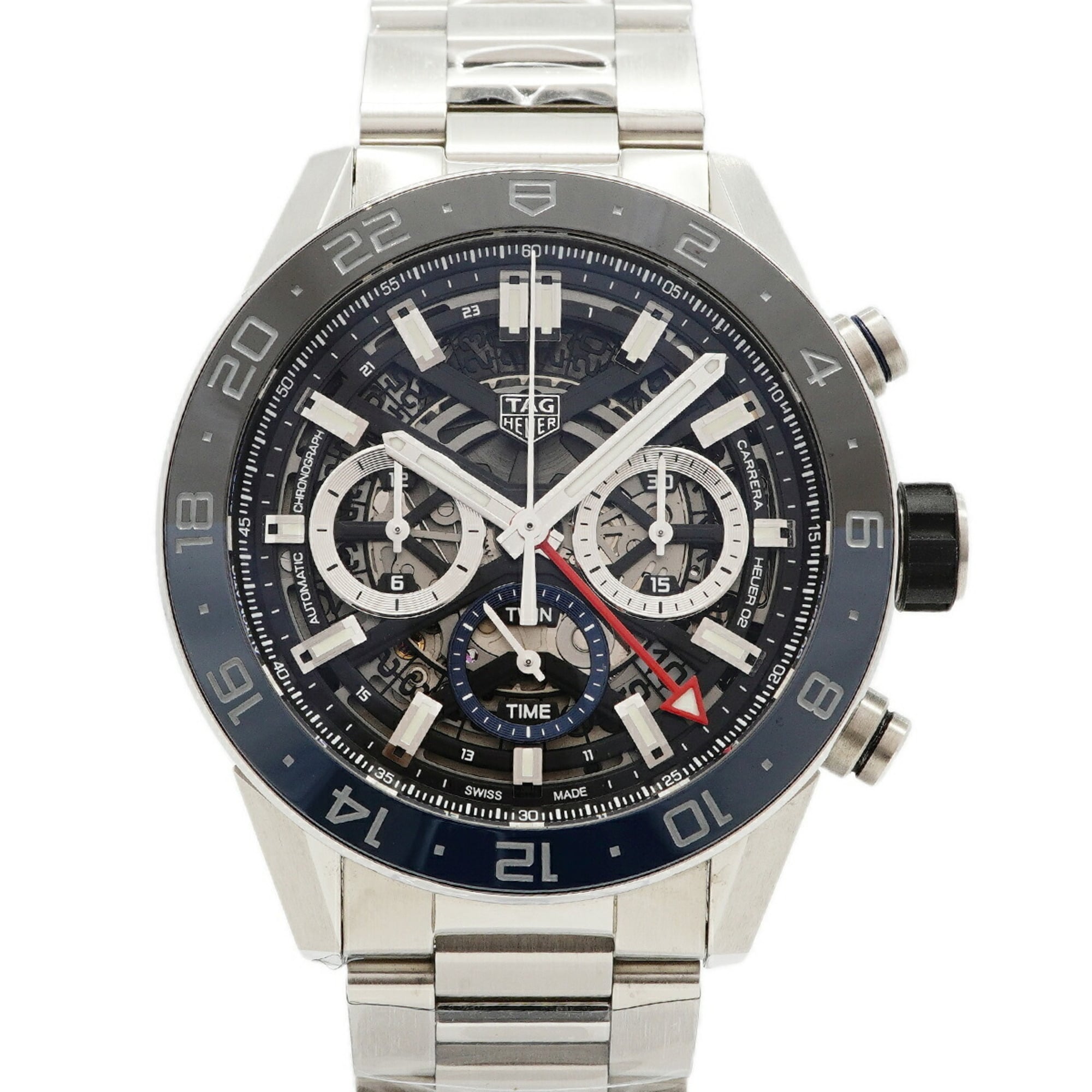TAG Heuer Carrera Calibre 02 GMT CBG2A1Z Skeleton Dial