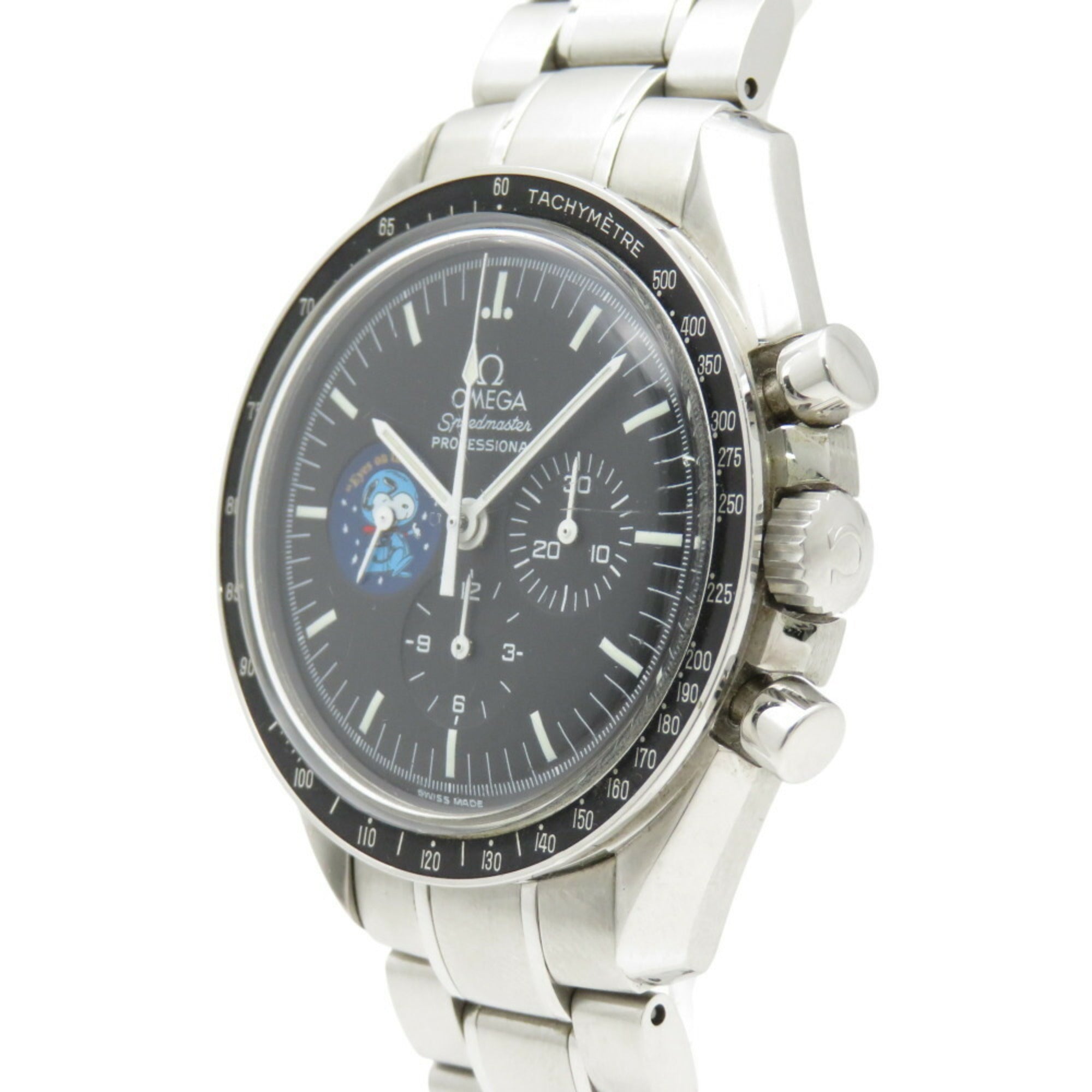OMEGA Speedmaster Snoopy Award, weltweit auf 5.441 Exemplare limitiert, Uhr mit HandaufzugSchwarz Zifferblatt, 1144-12OMEGA, Herrenuhr