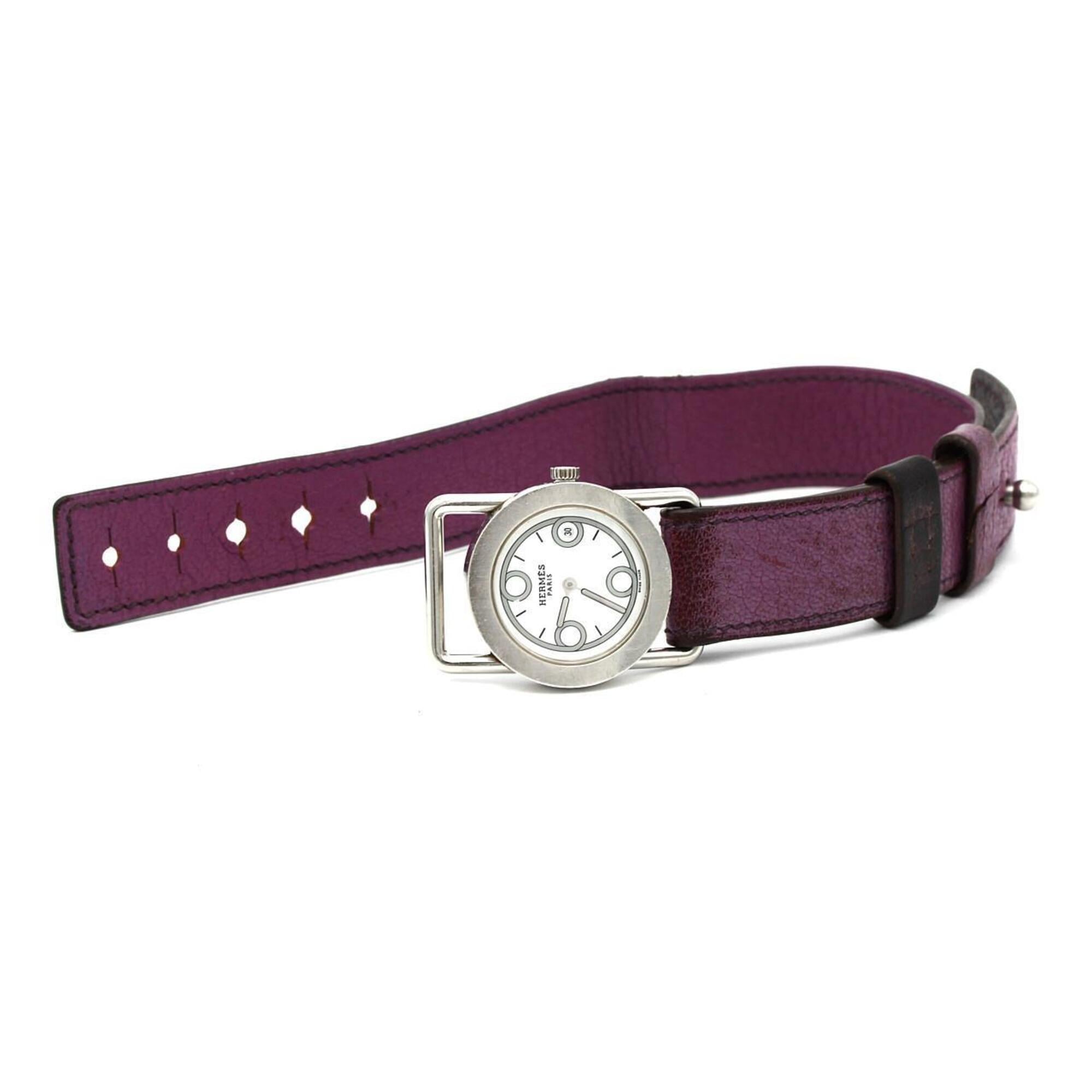 Hermes Barenia Ronde BR1.210 White Dial 28mm Watch