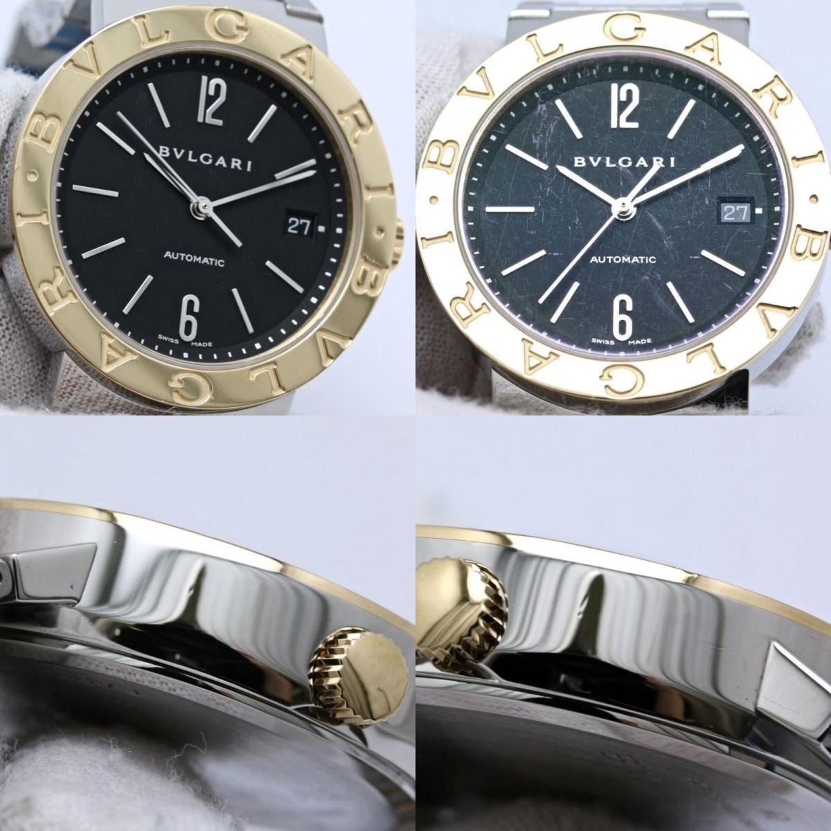 Bvlgari Bulgari Oud model BB38SGDAT BB38SGDAT BB38SGAUTO Horloge met zwarte wijzerplaat, 38 mm