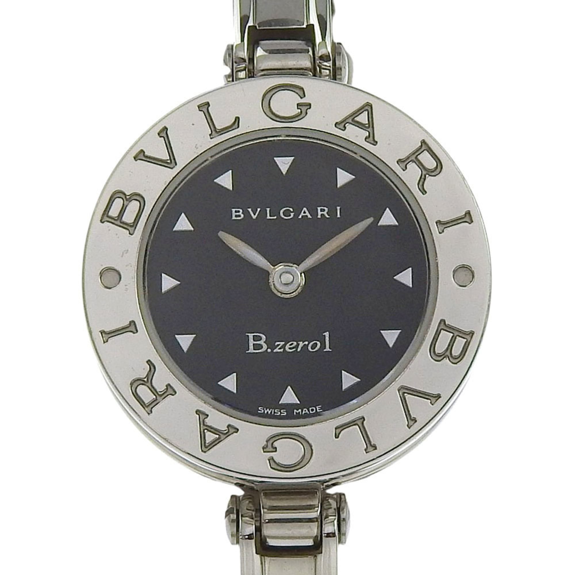 BVLGARI Bzero1 BZ22S Women's Stainless Steel Quartz Analog Display Watch with Black Dial