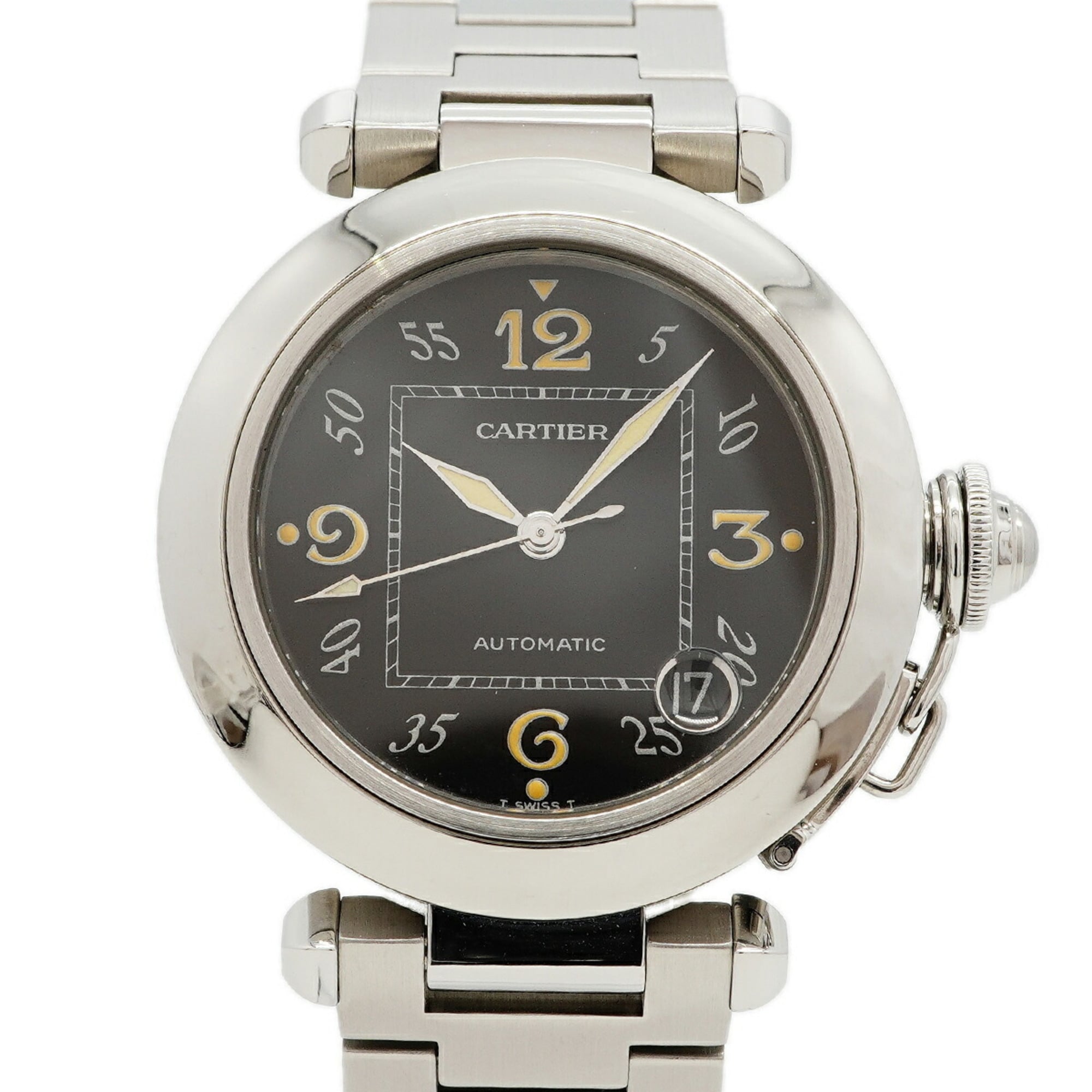 Cartier Pasha C W31043M7 Black Dial (Boys' Size)
