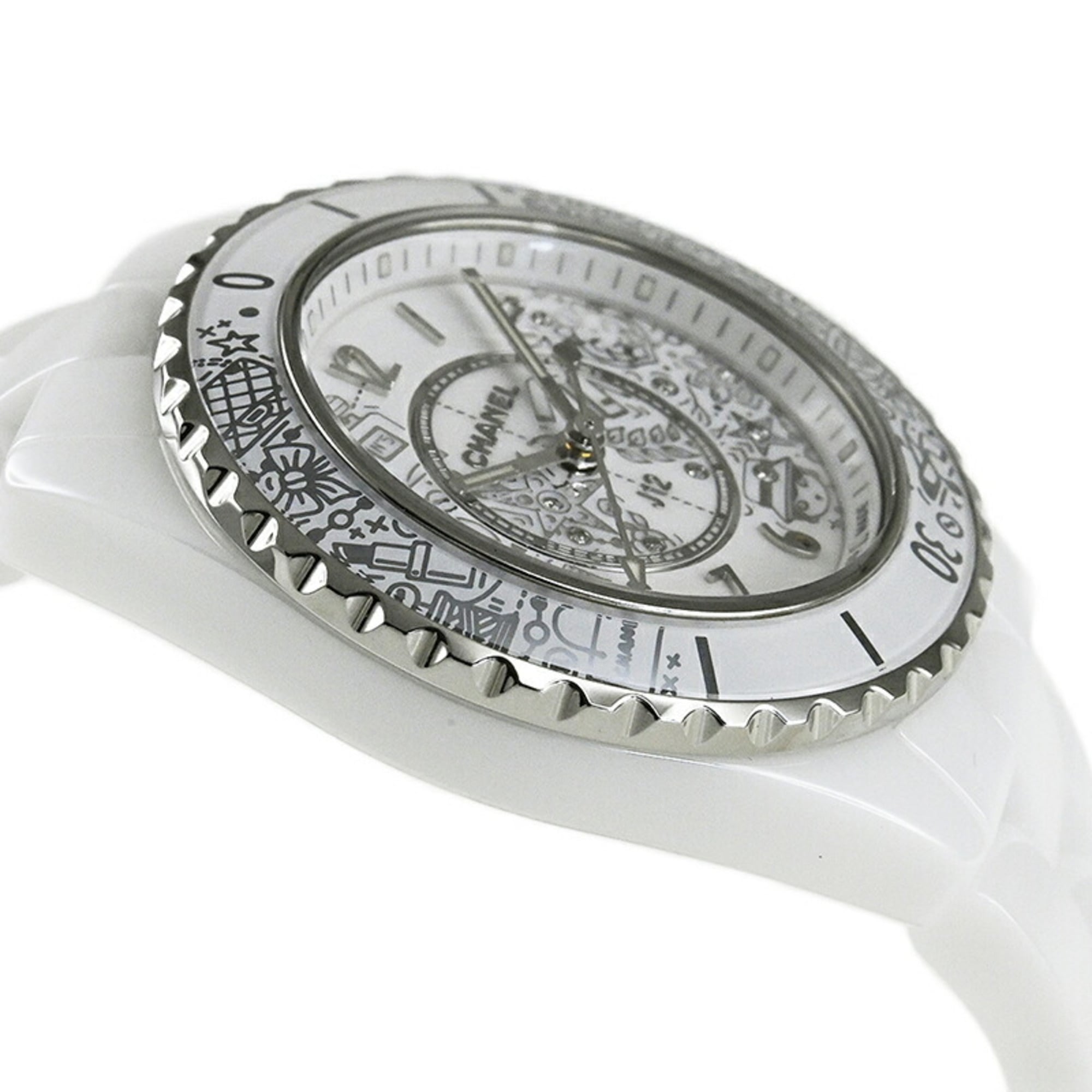 CHANEL J12 33 mm horloge, gelimiteerde editie ter ere van het 20-jarig jubileum, oplage van 2020 stuks, H6477, damesmodel
