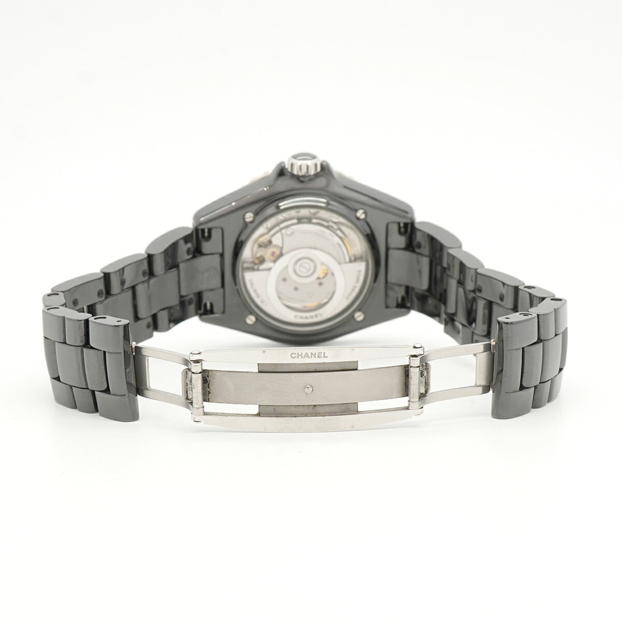 Montre Chanel J12 Calibre 12.1, lunette sertie de diamants, référence H6526 Noir, cadran 39mm