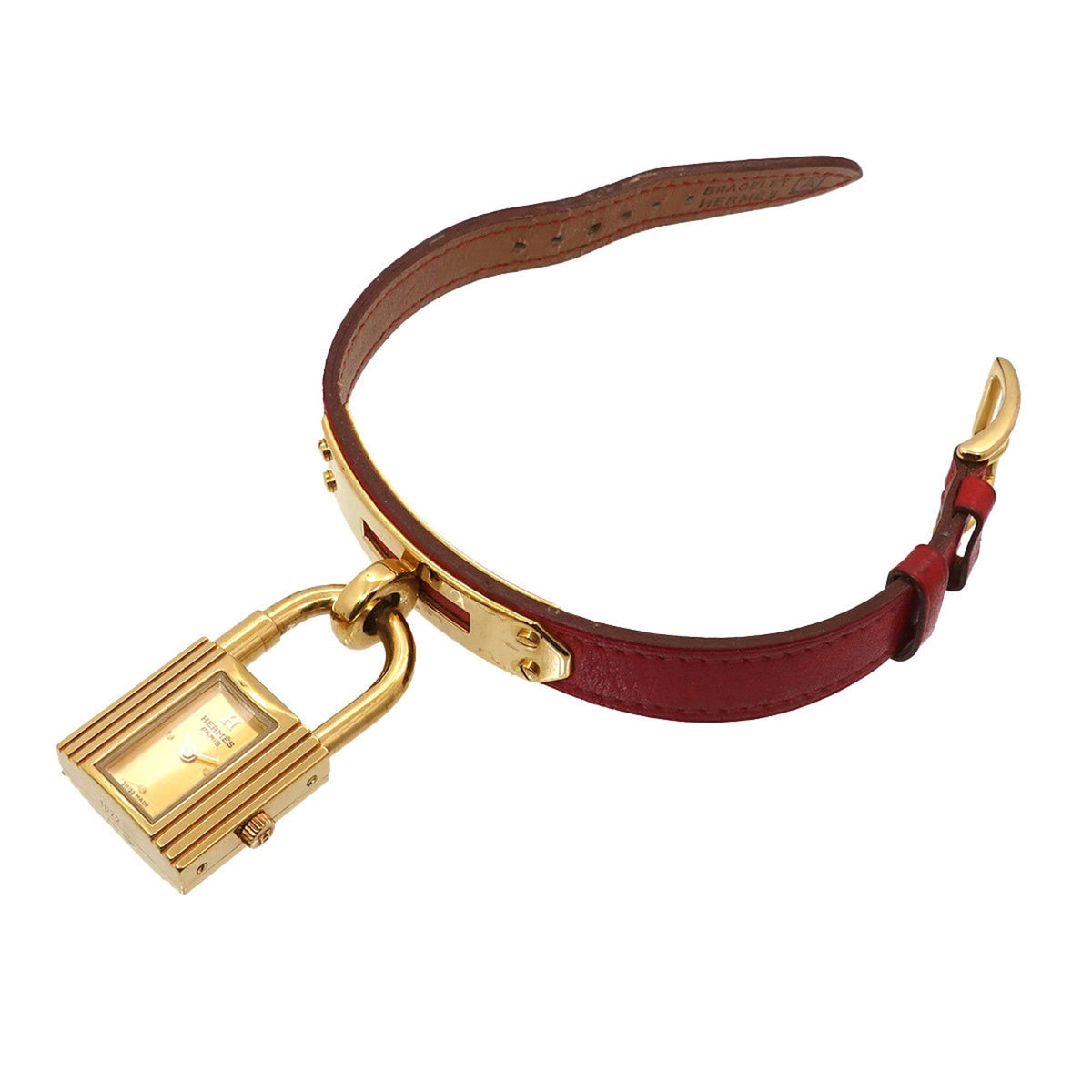 Hermes Kelly-horloge met gouden wijzerplaat, 20 mm