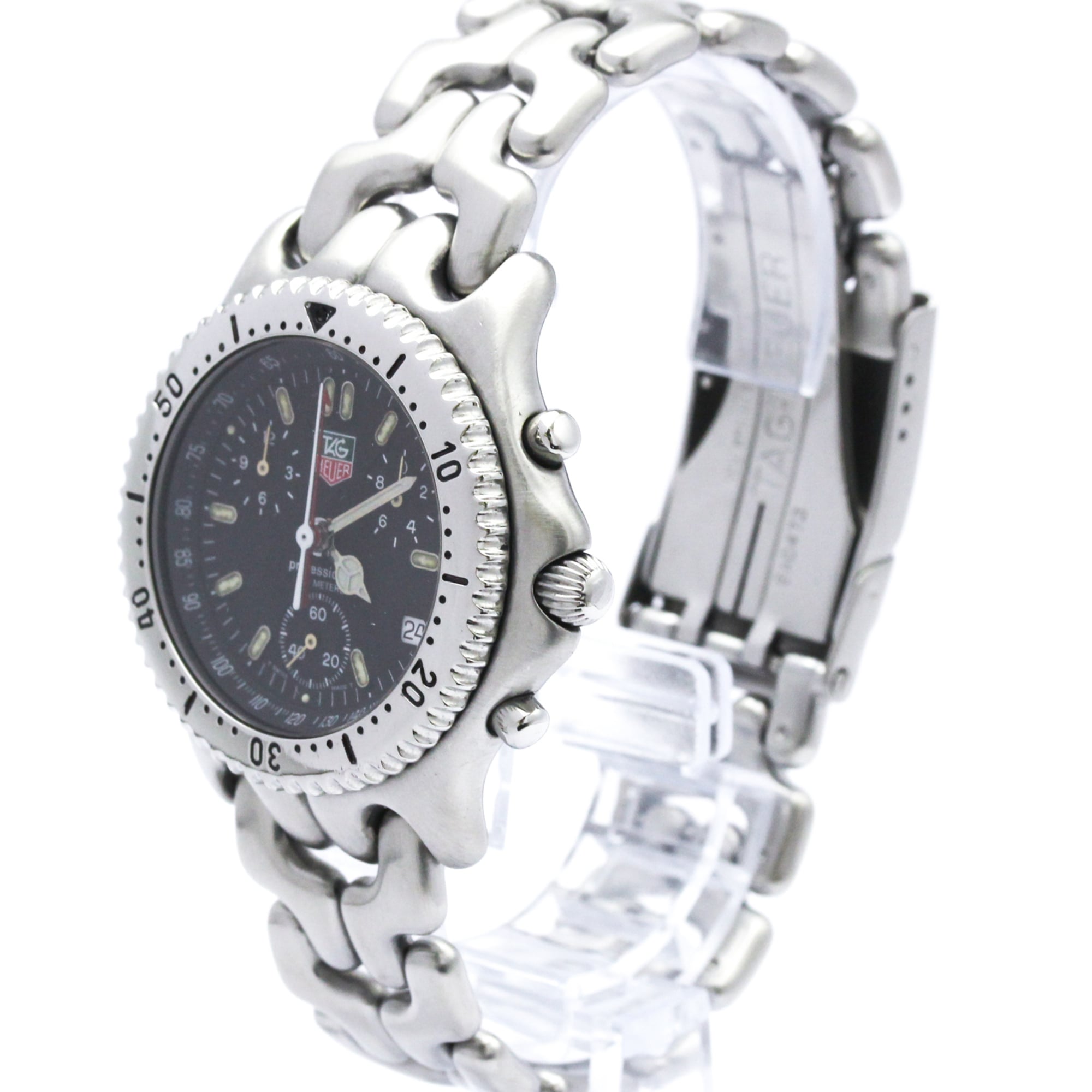 TAG HEUER Sel Chronograph 200M Steel Quartz Mens Watch CG1110 Polished