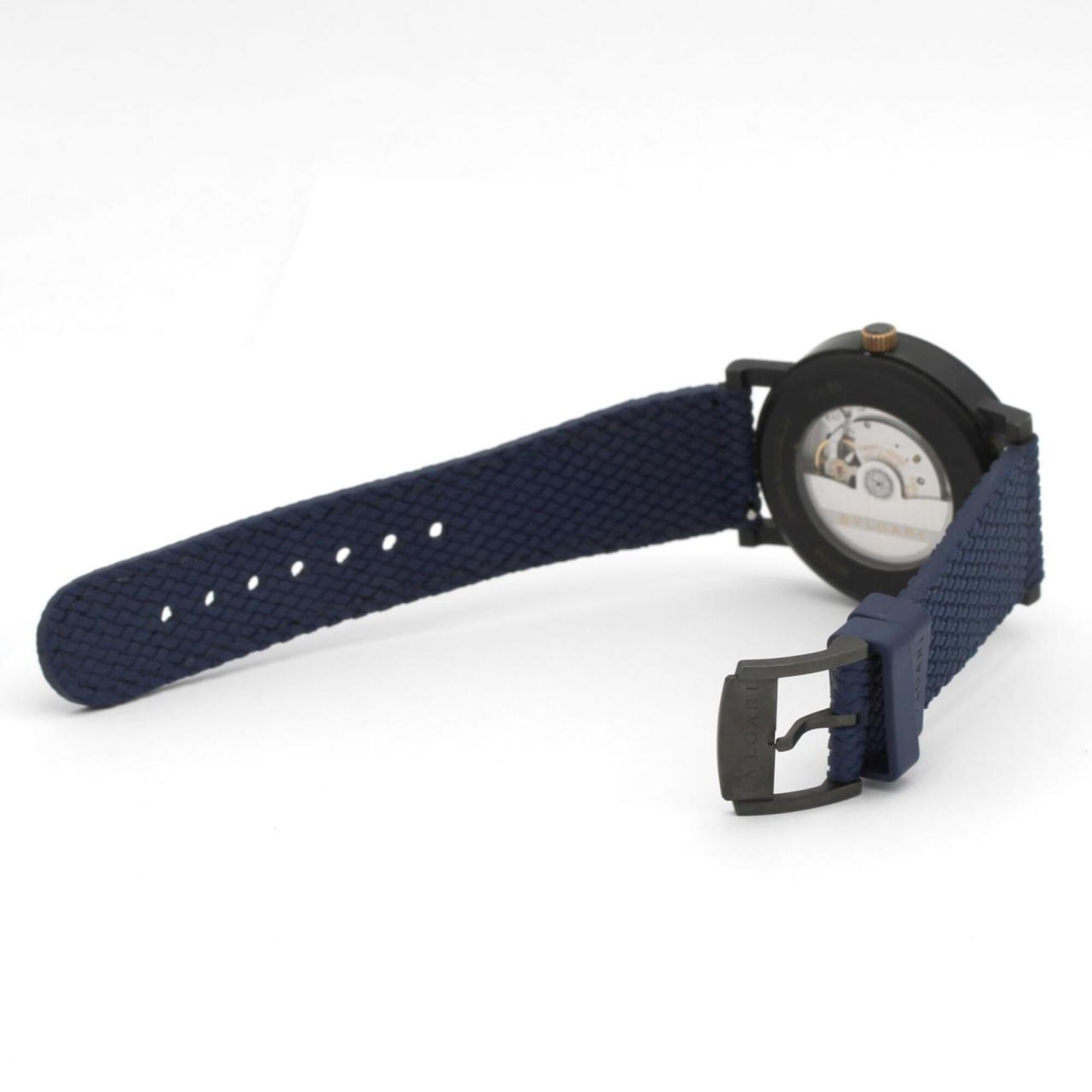 Montre Bvlgari Solotempo à cadran bleu, 41 mm