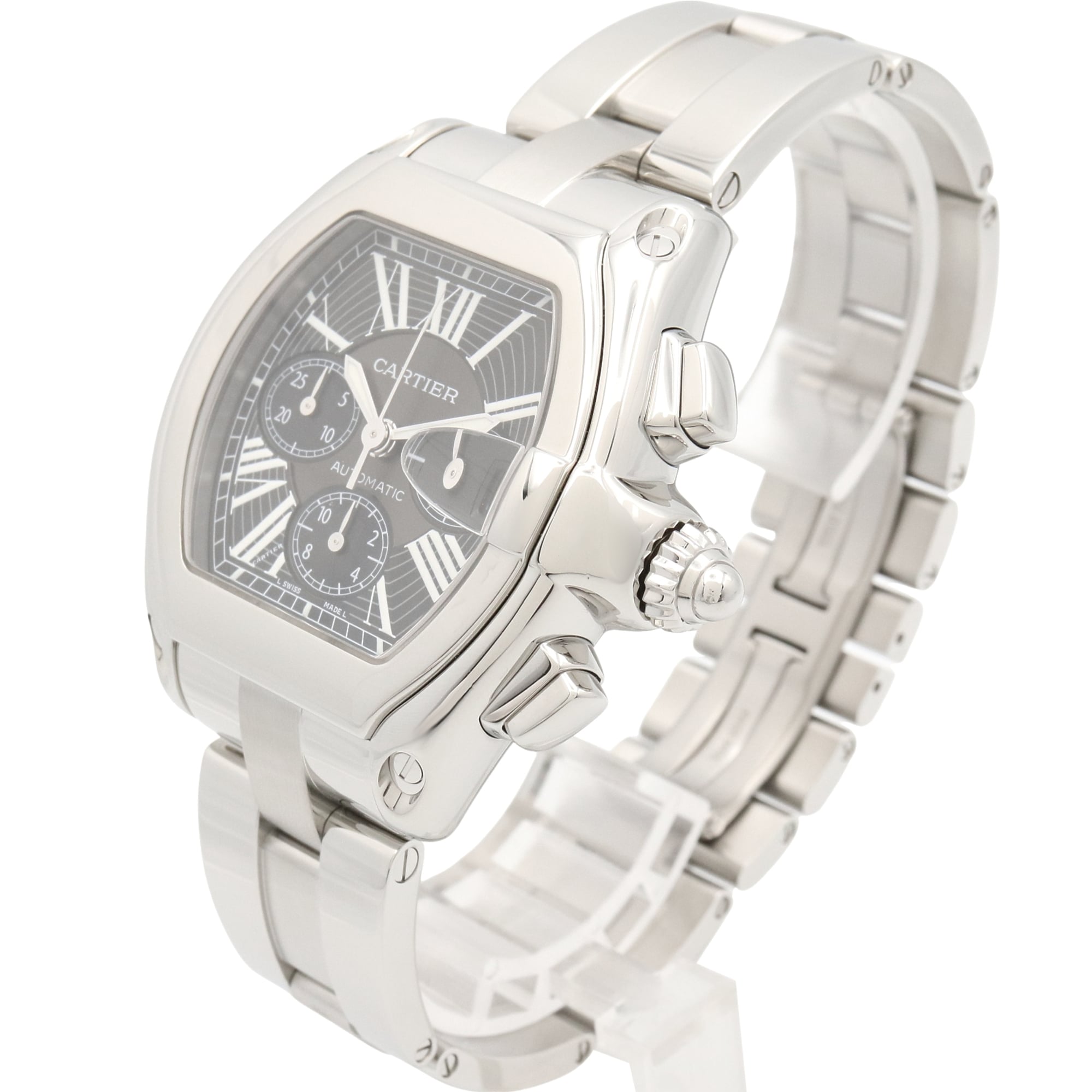 Cartier Roadster W62020X6 Black Dial Stainless steel 43mm Watch