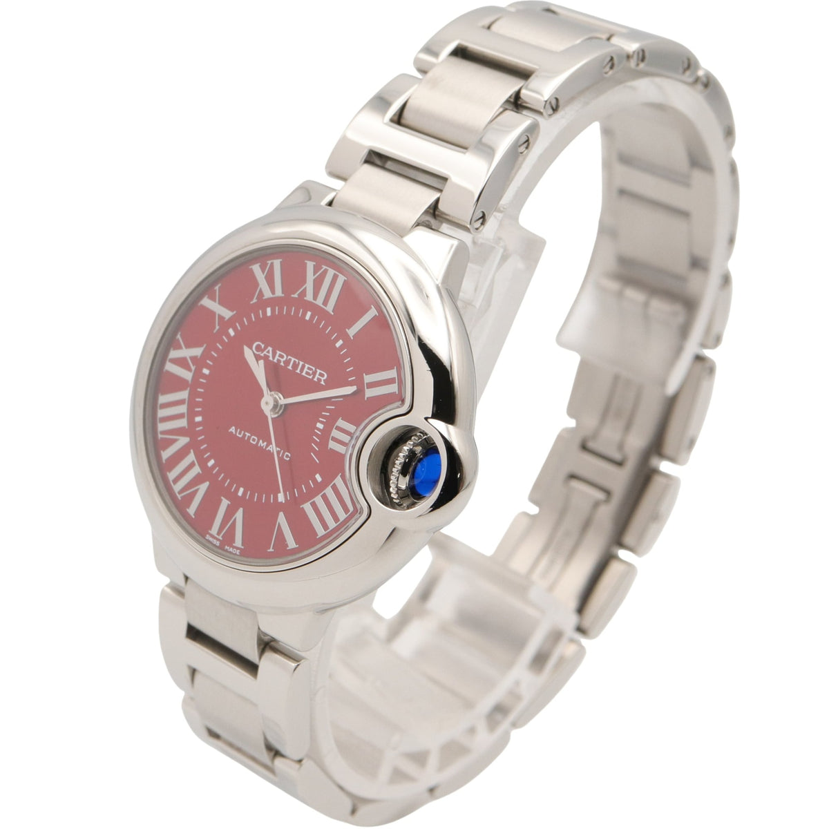 Cartier Ballon Bleu 33mm WSBB0052 Red color Dial 33mm Watch
