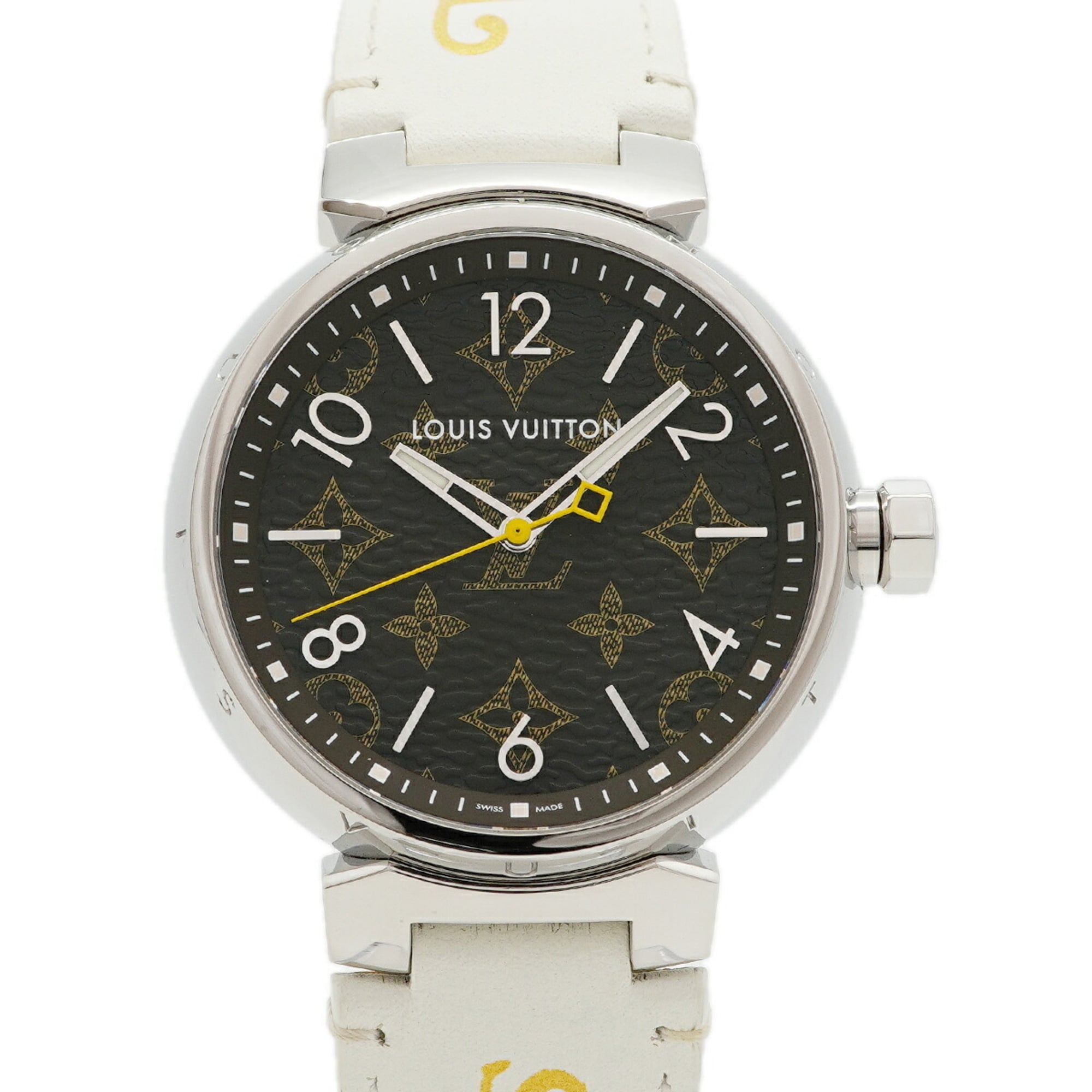 Louis Vuitton Tambour Monogram QA072Z Brown Dial