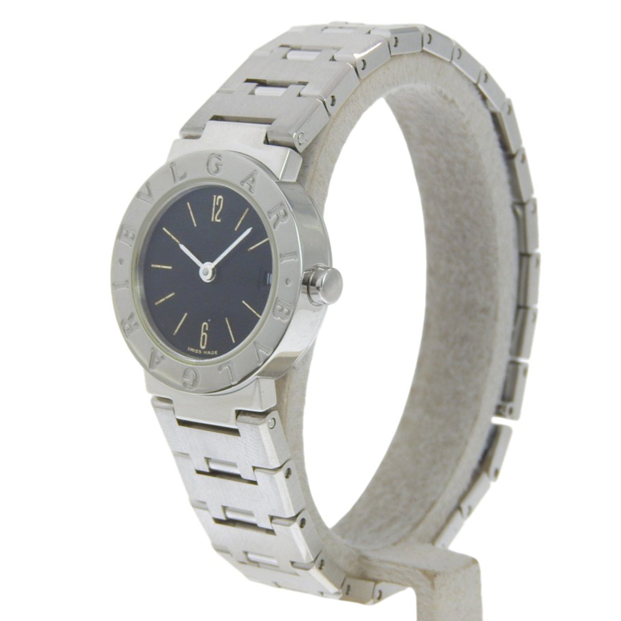 Bvlgari BVLGARI Watch BB23SS Stainless Steel Quartz Analog Black Dial Women's