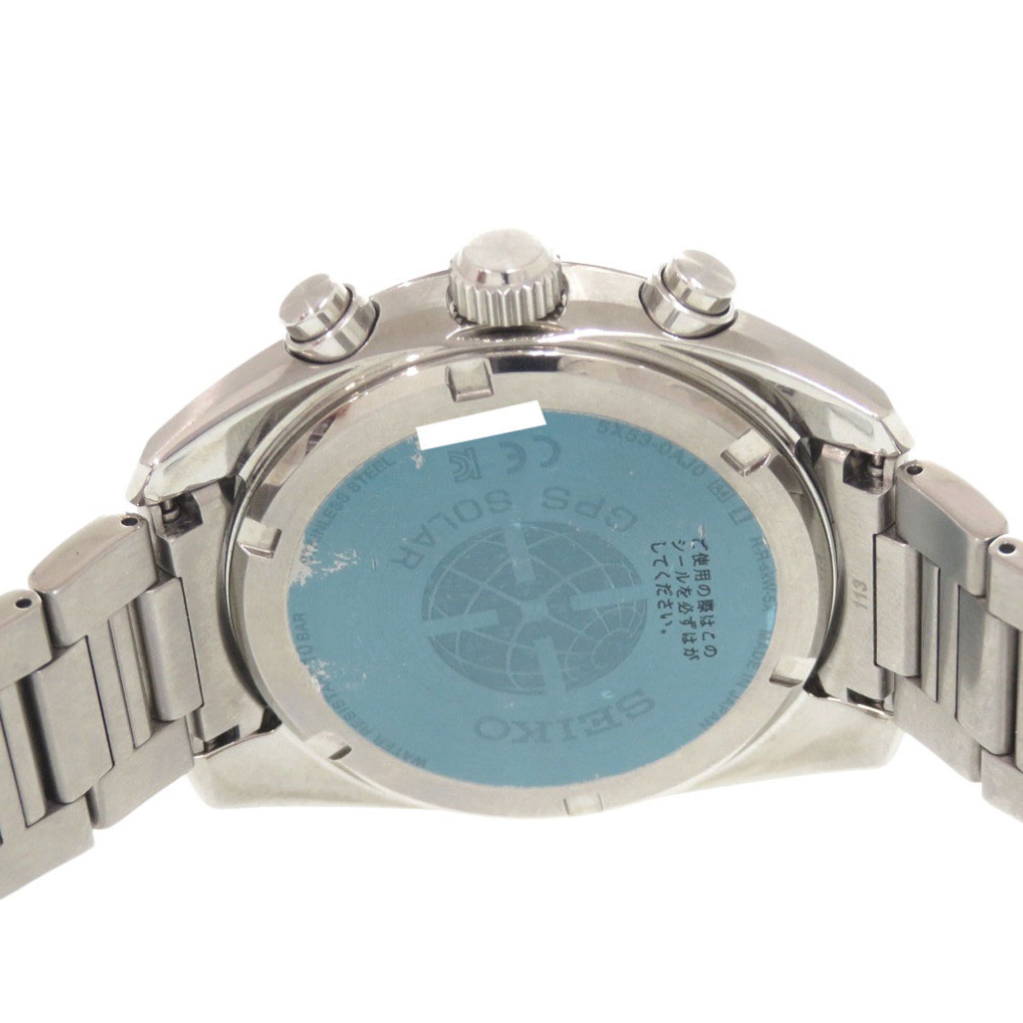 Seiko Astron SBXC047 5X53-0AJ0 GPS-Solar Funkuhr Weiß Edelstahlzifferblatt 0220