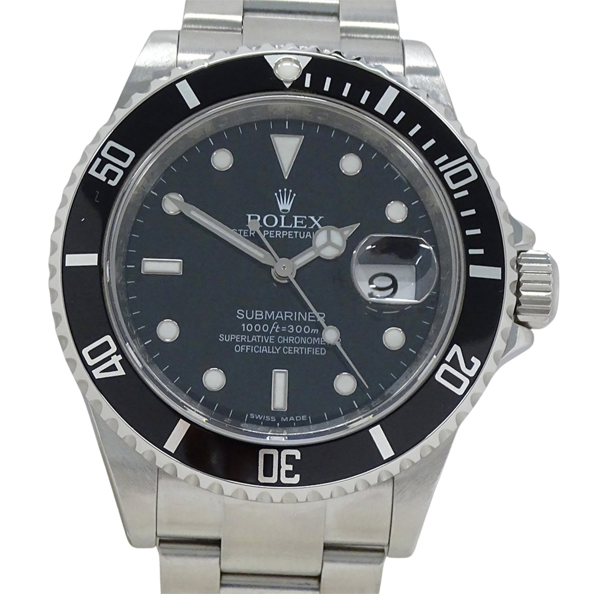 Rolex Submariner Date 16610 V Black Dial 40mm Watch