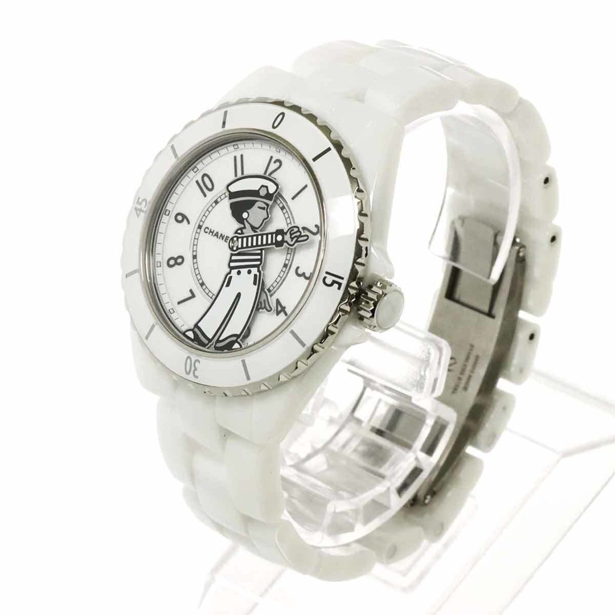Chanel Mademoiselle J12 La Pausa H7481 met witte wijzerplaat 39mm Horloge