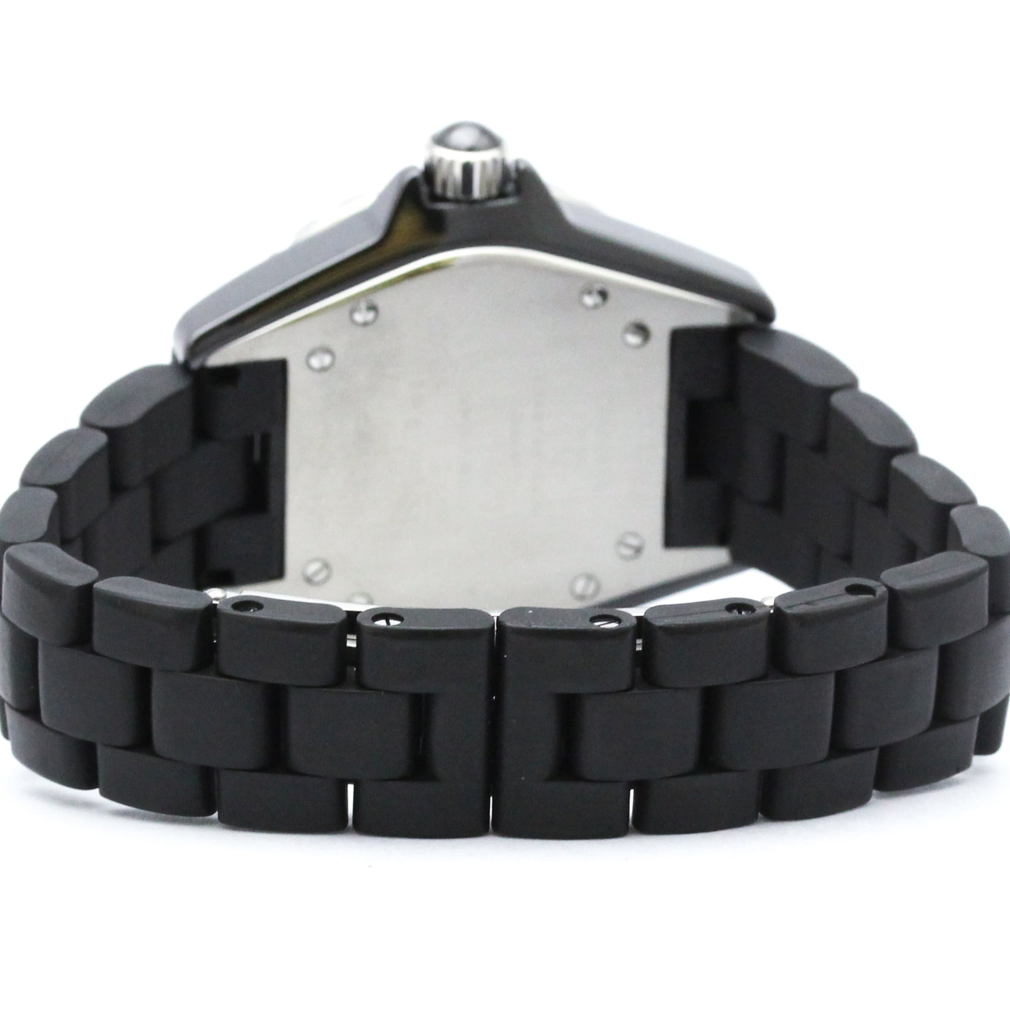 CHANEL J12 Ceramic Rubber Quartz Ladies Watch H0681 Polished