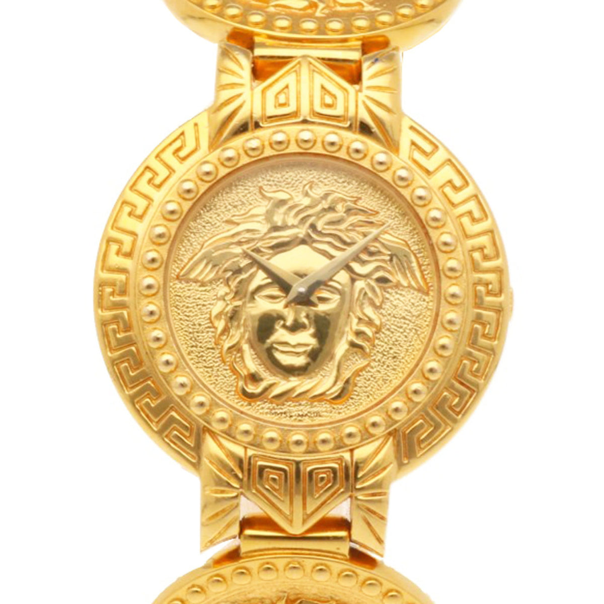 Versace Medusa Coin GZl1lc4l, goldenes Zifferblatt, 30 mm Uhr