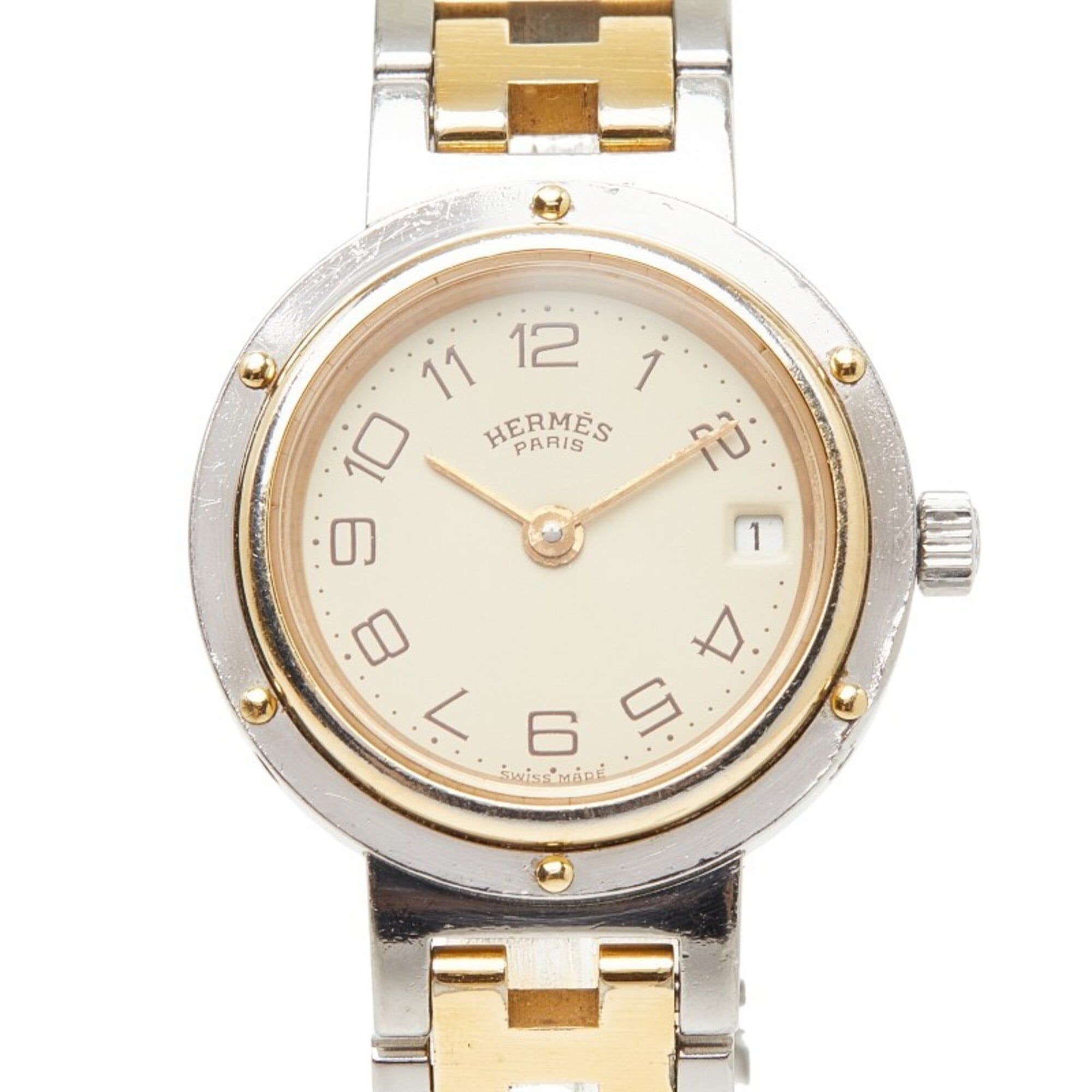 Hermes Clipper CL3.240 Beige Dial 24mm Watch
