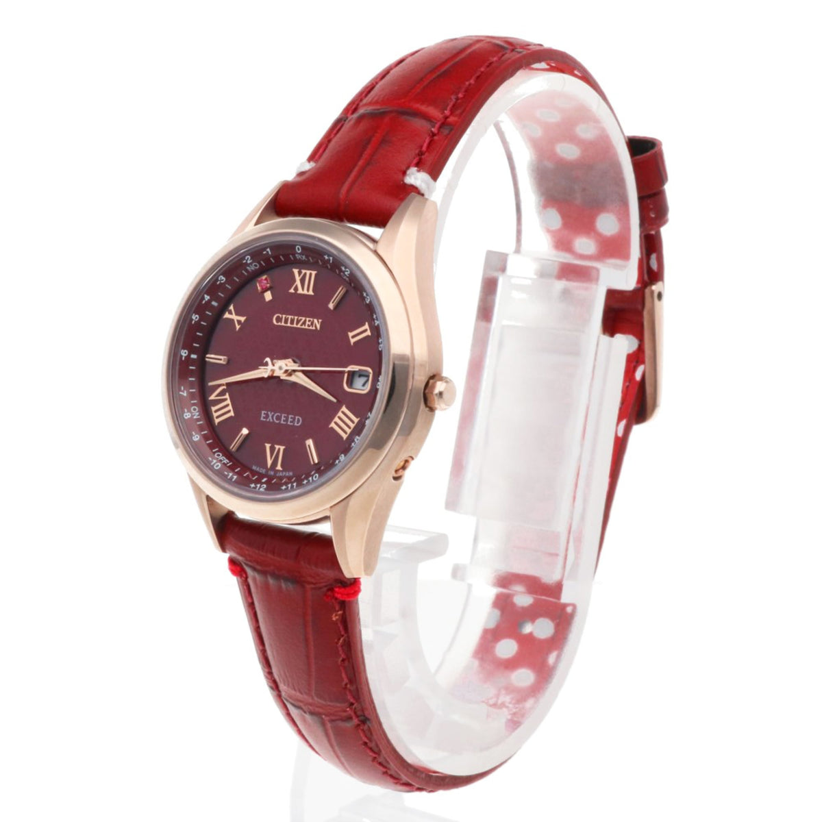 Citizen Exceed ES9378 Red color Dial 26mm Watch