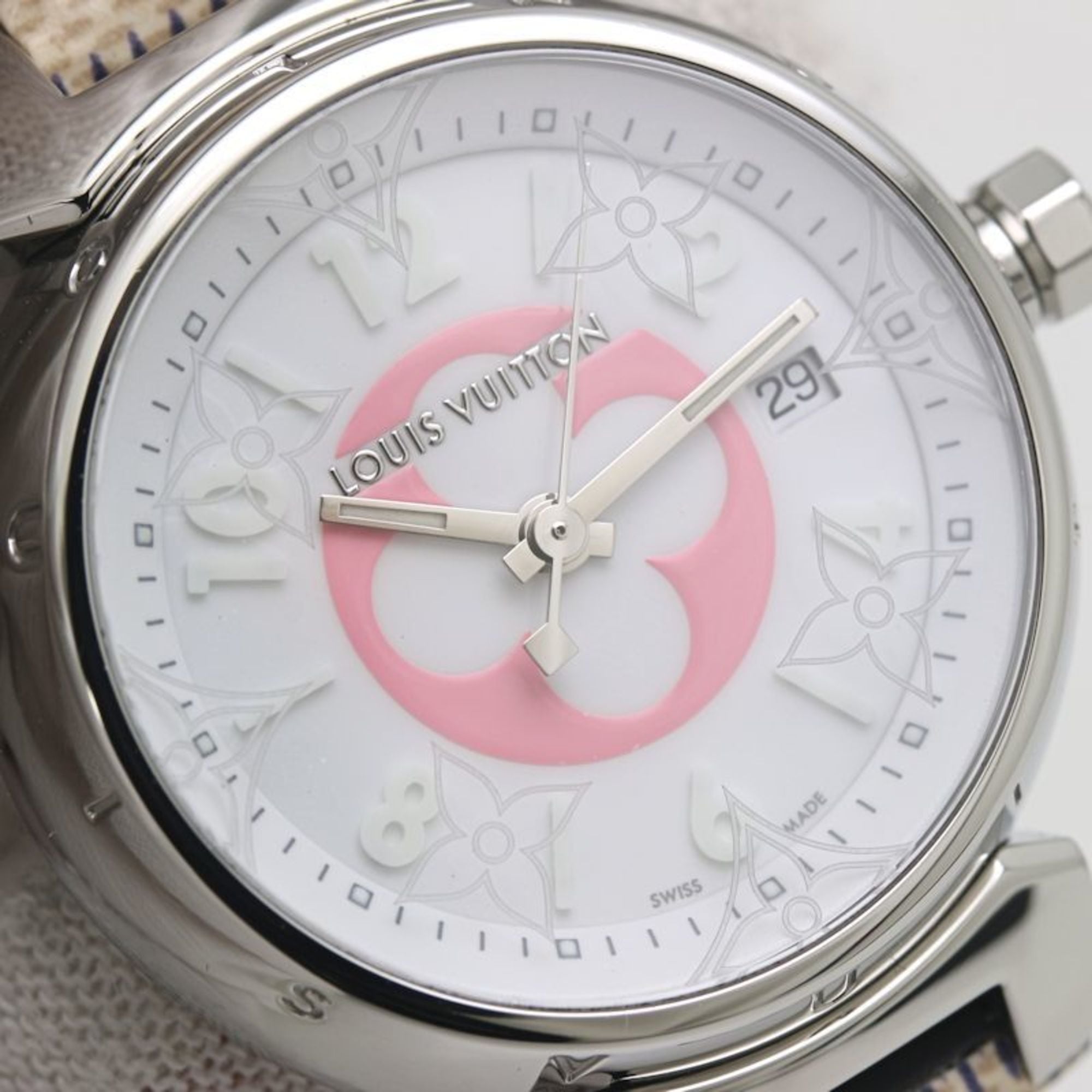 LOUIS VUITTON Tambour PM Azur 28 mm QA007Z Dameshorloge, exclusief verkrijgbaar in Japan 40162