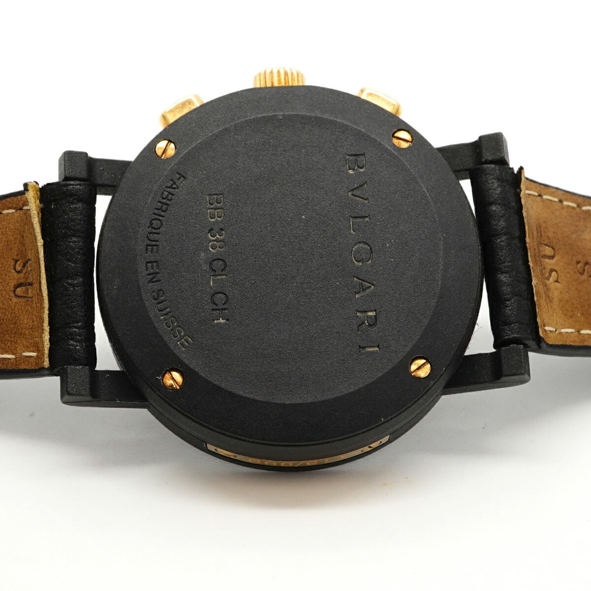 Bvlgari TYO BB38CLCH Black Dial Aluminum 38mm Watch