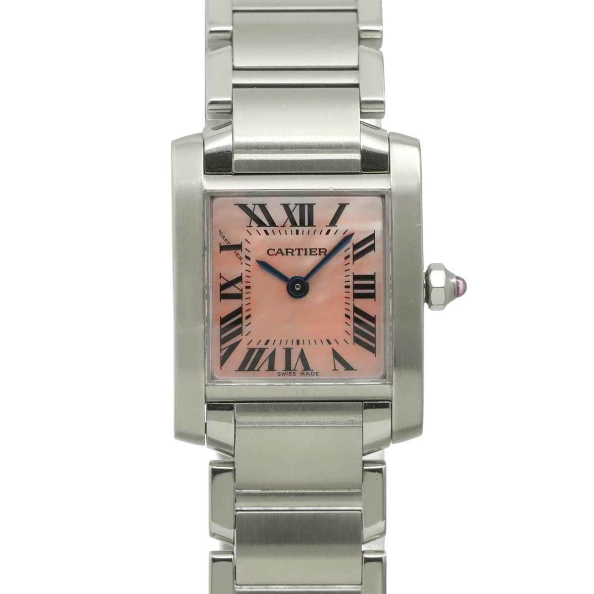 Cartier Tank Française SM W51028Q3 Pink shell Dial 20mm Watch