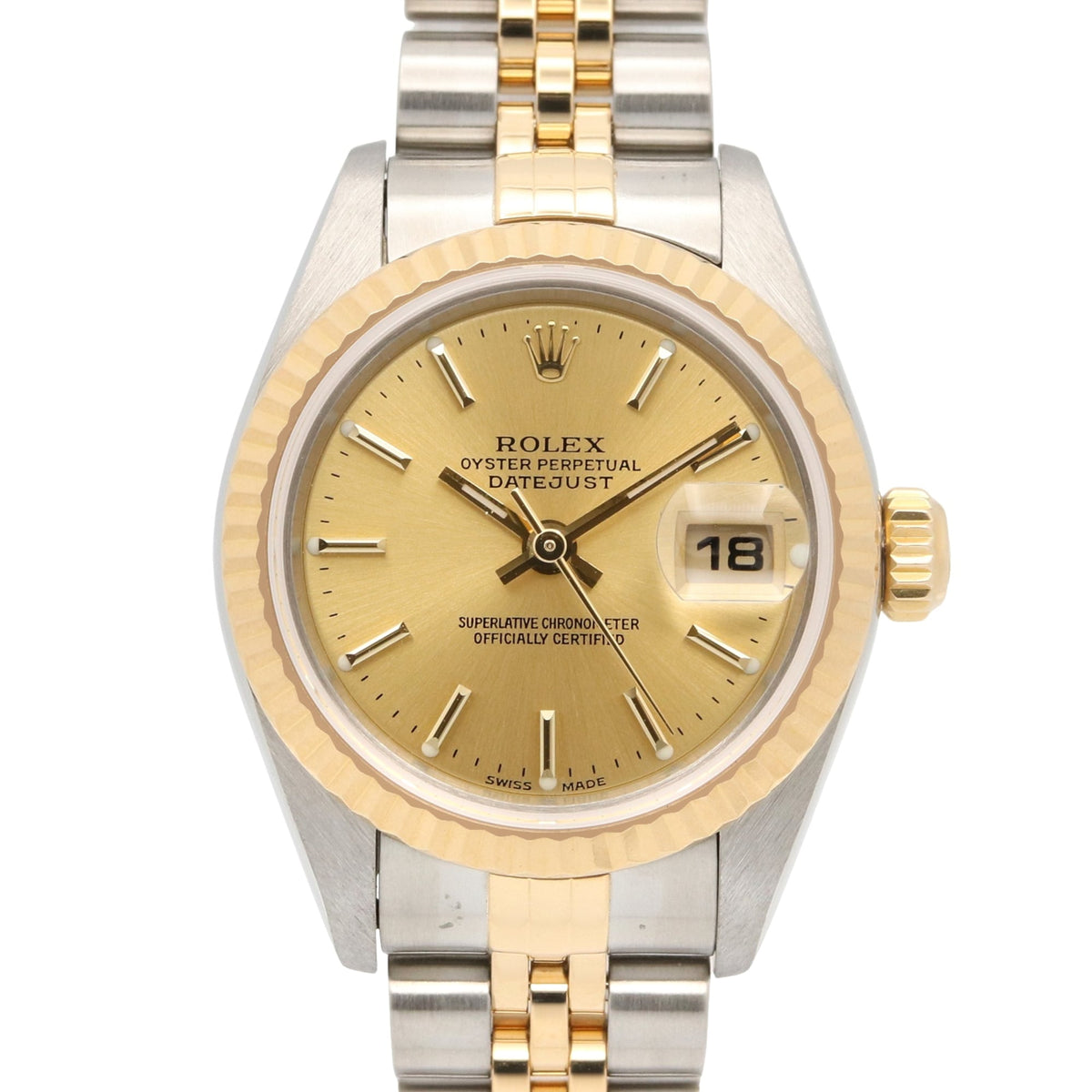 Rolex Datejust P-series 18K ( 79173 Champagne, Gold Dial 26mm Watch