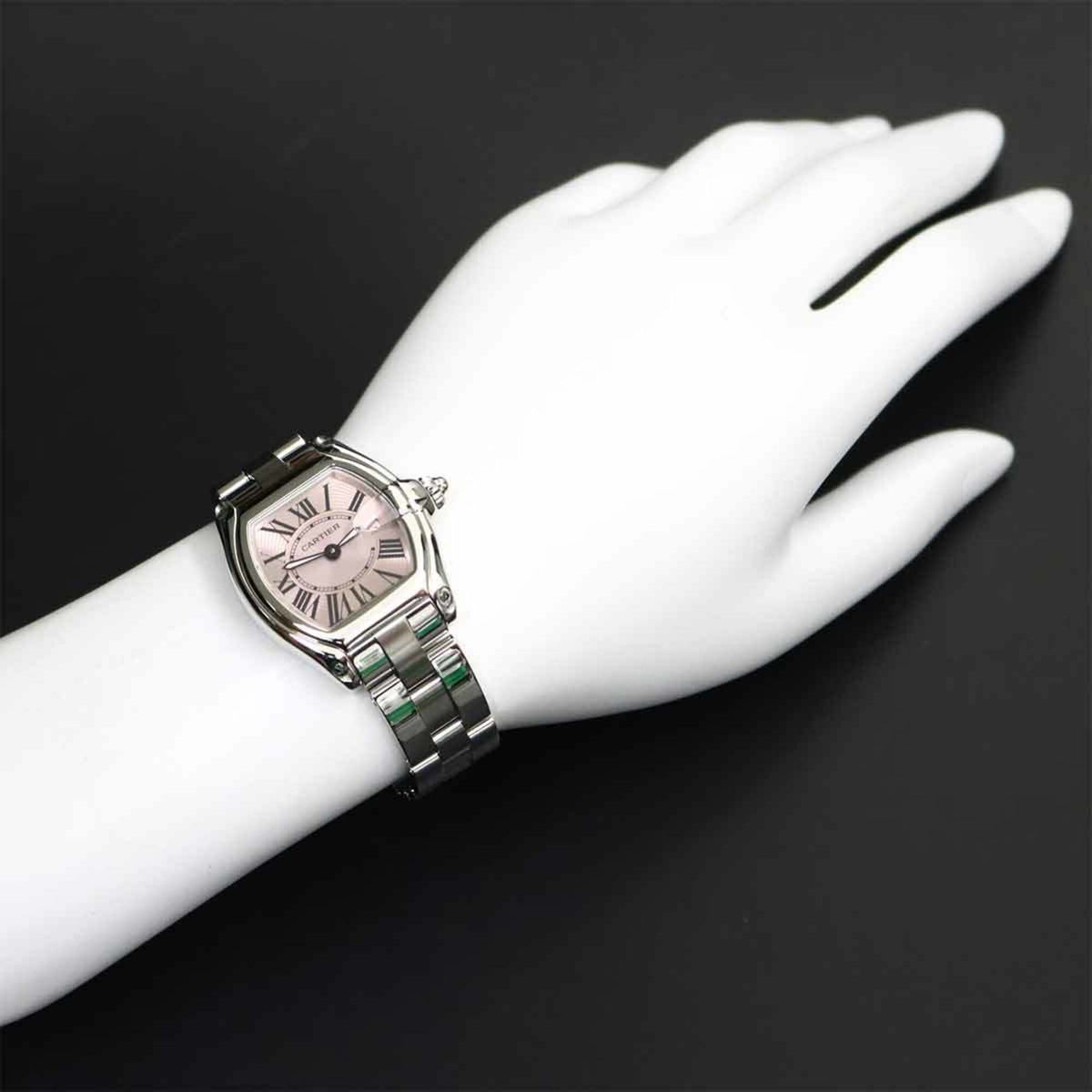 Cartier Roadster SM W62017V3 Pink Dial 33mm Watch