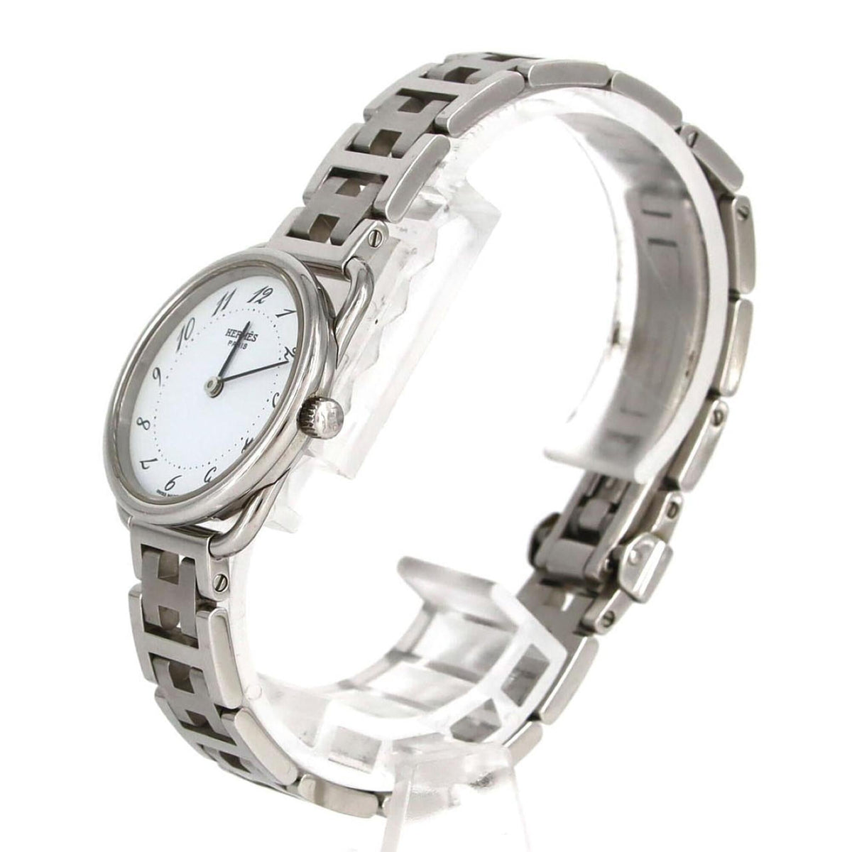 Hermes Arceau AR3.210 Horloge met witte wijzerplaat, 25 mm