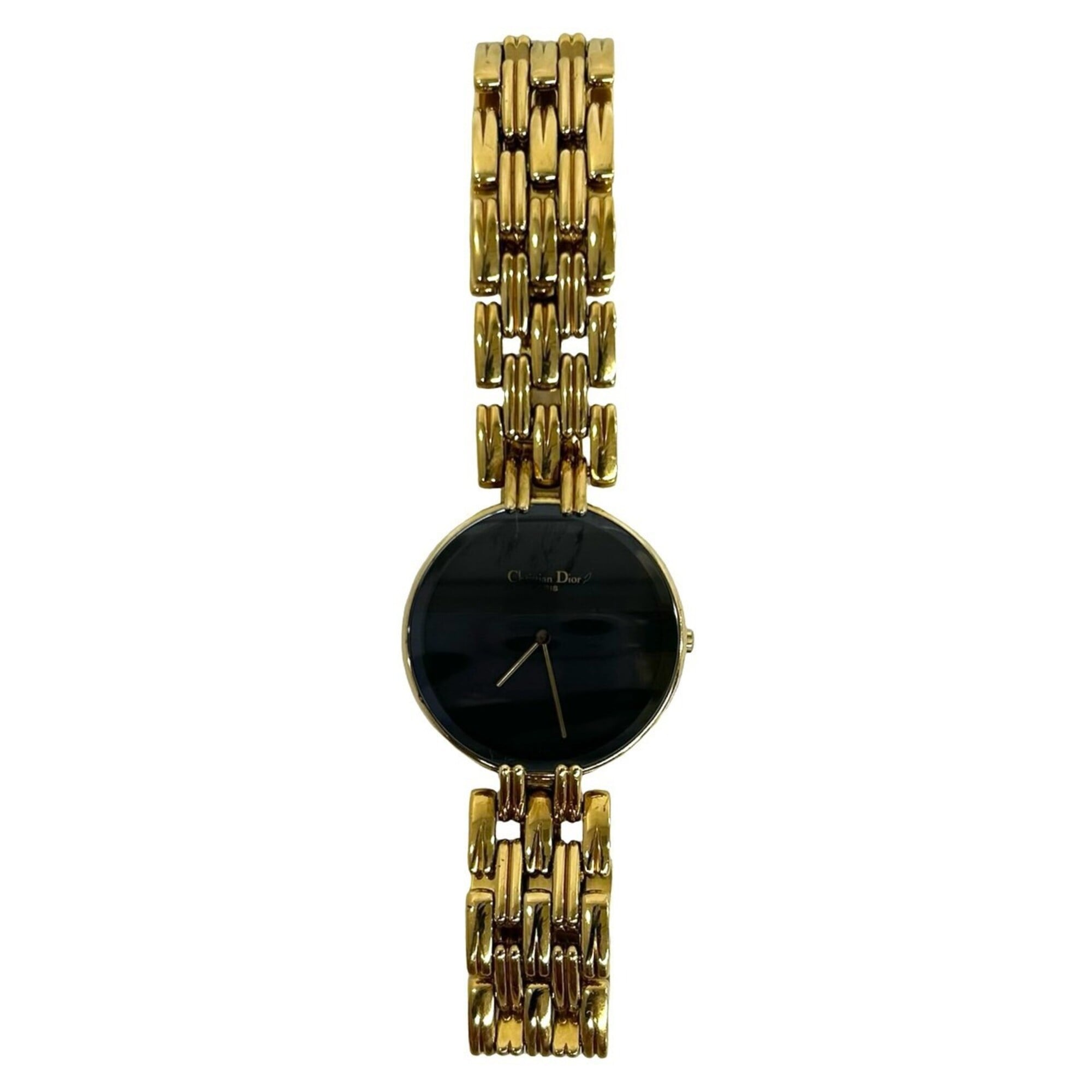 Christian Dior Vintage Baghira GP Quartz Gold Black 38257