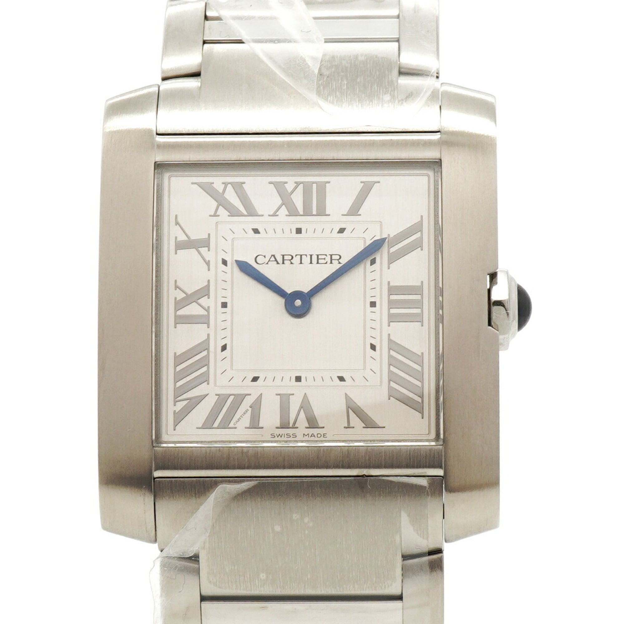 Cartier Tank WSTA0074 Silver Dial Stainless steel 27mm Watch