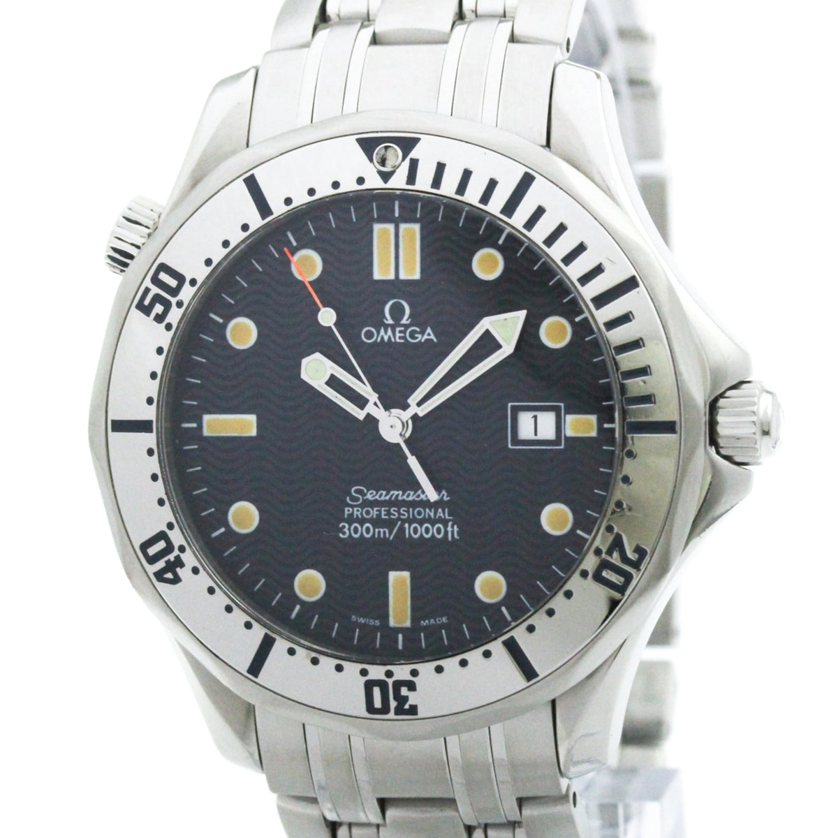 Omega Seamaster 2542.8 mit blauem Zifferblatt, 41 mm Uhr