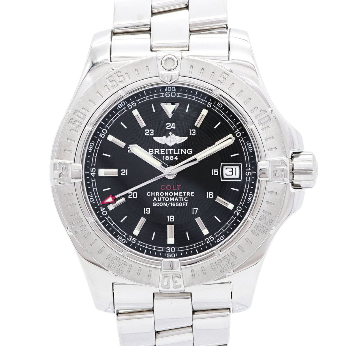 Breitling Colt Datum A17380 Schwarz Zifferblatt 40mm Uhr