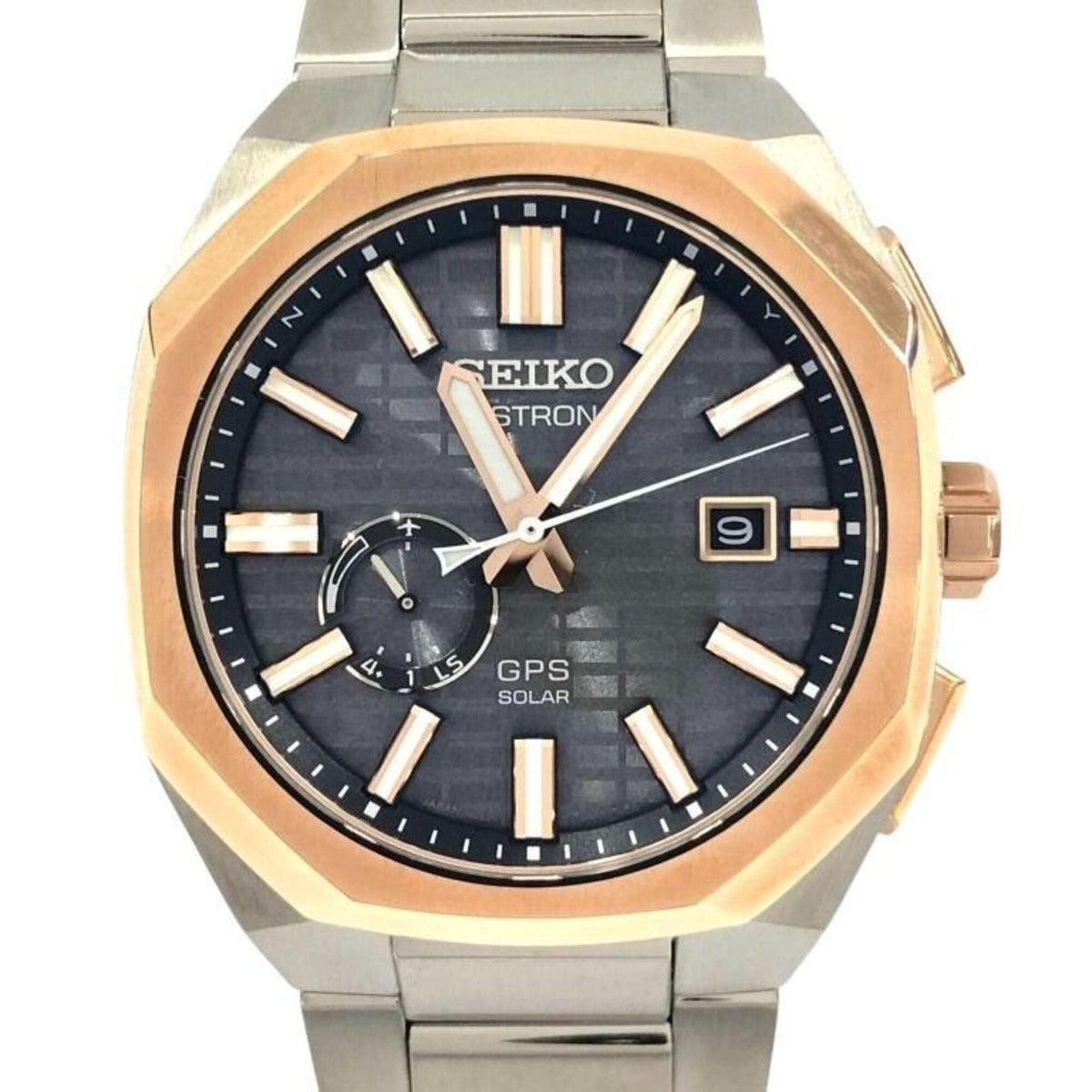 Seiko ASTRON NEXTER SBXD014 SBXD014 3X62-0AA0 Horloge met zwarte wijzerplaat, 41 mm