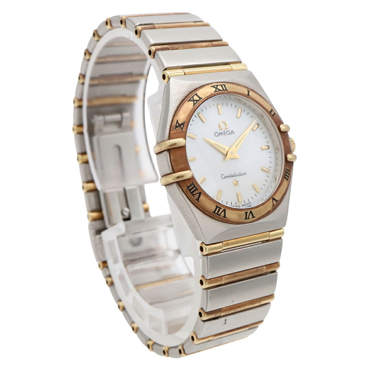 Omega Constellation '95 1272.70 Horloge met witte wijzerplaat en een diameter van 25 mm