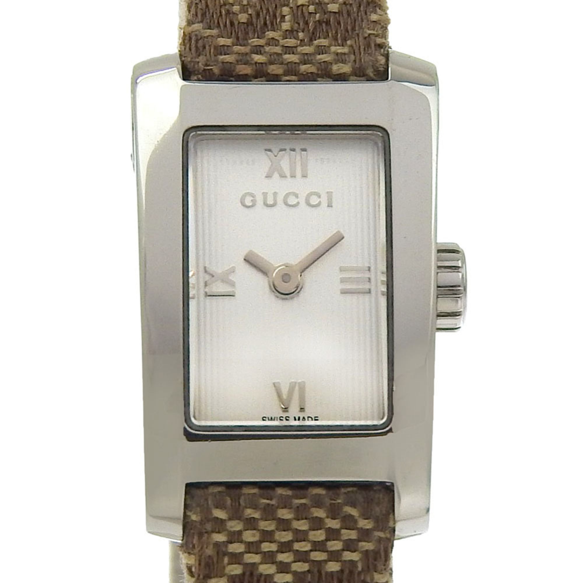 Gucci GUCCI watch 8600L stainless steel quartz analog silver dial women's