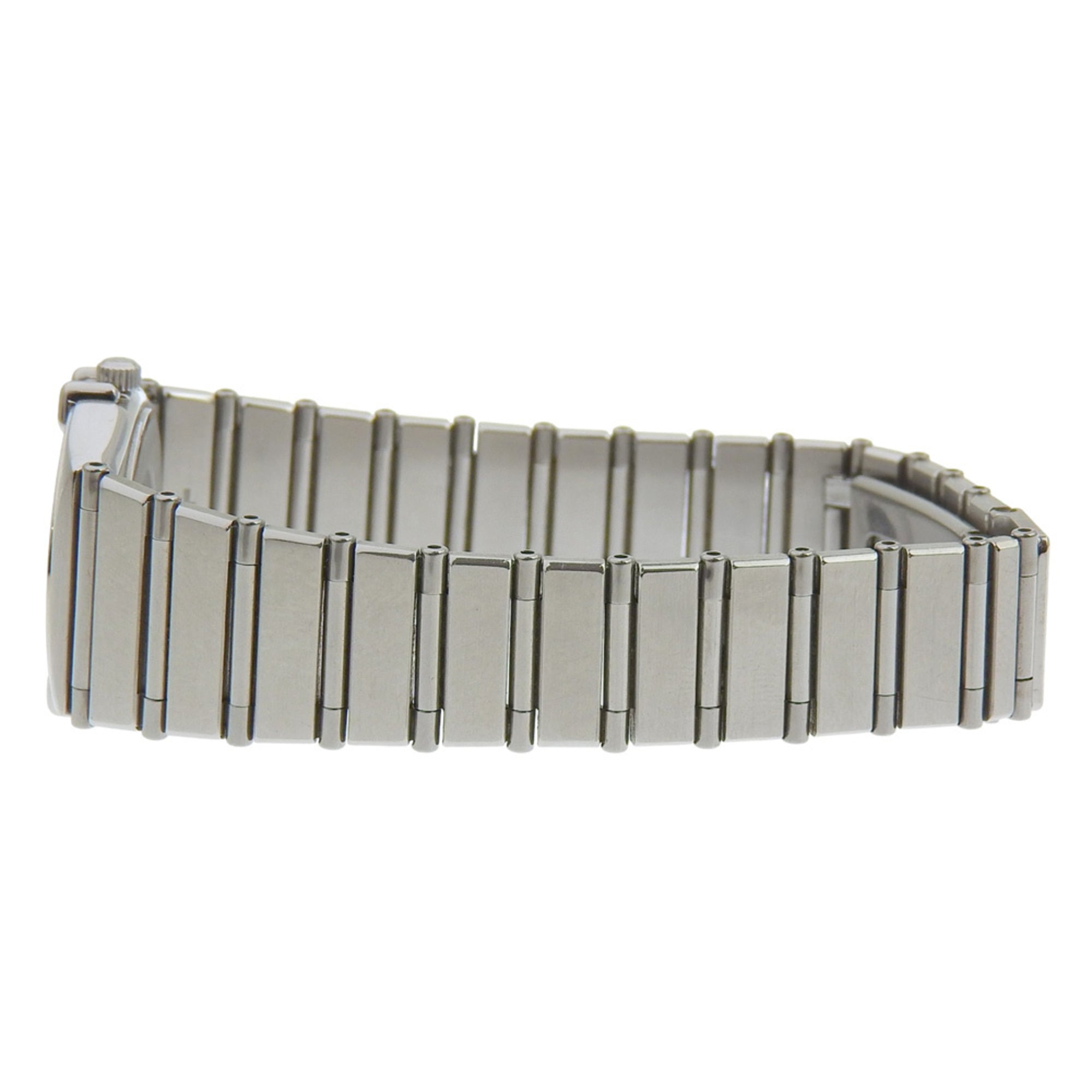 Omega Constellation Mini dameshorloge, roestvrij staal, quartz, analoog, zilveren wijzerplaat.