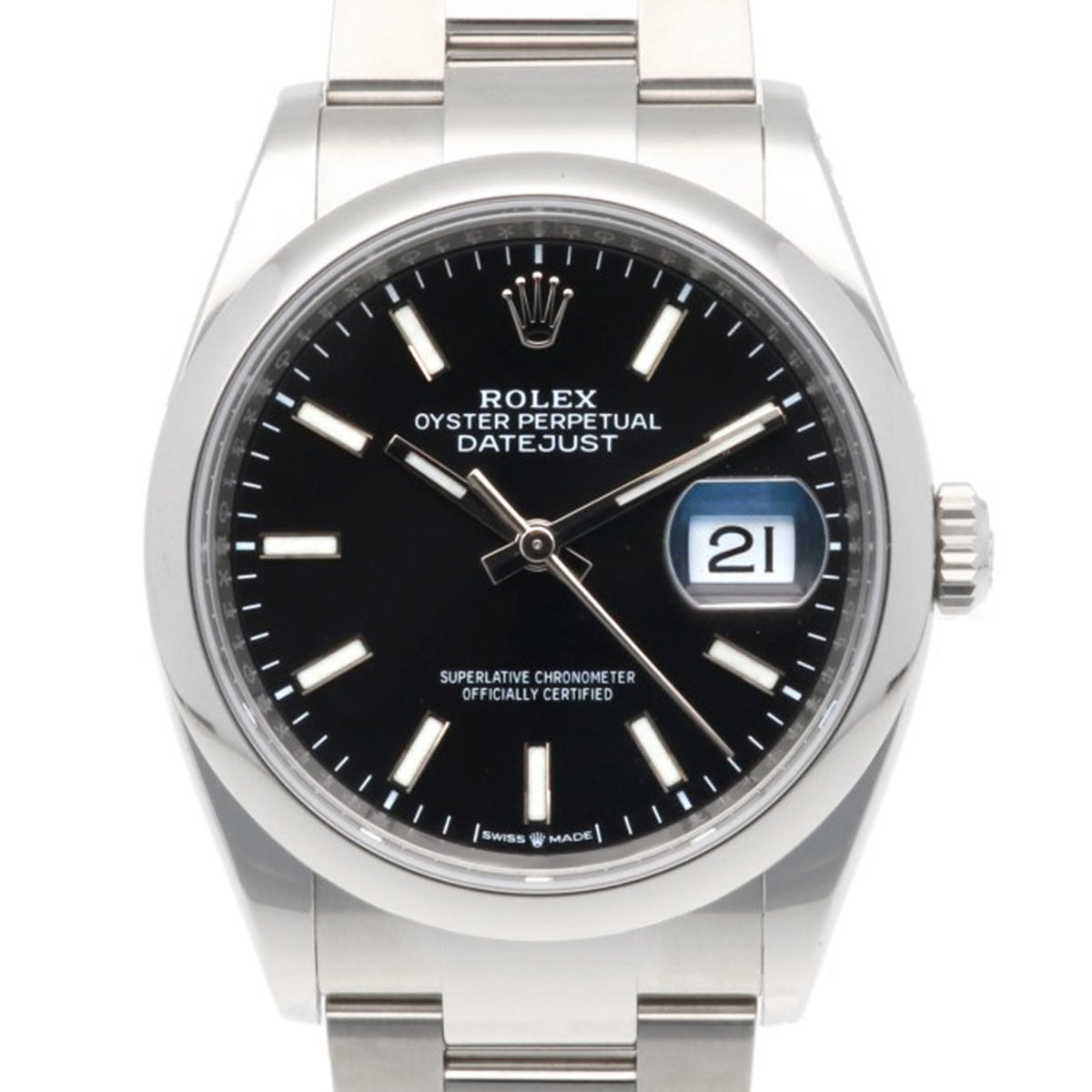 Montre Rolex Datejust Oyster Perpetual 126200 Noir cadran 36 mm