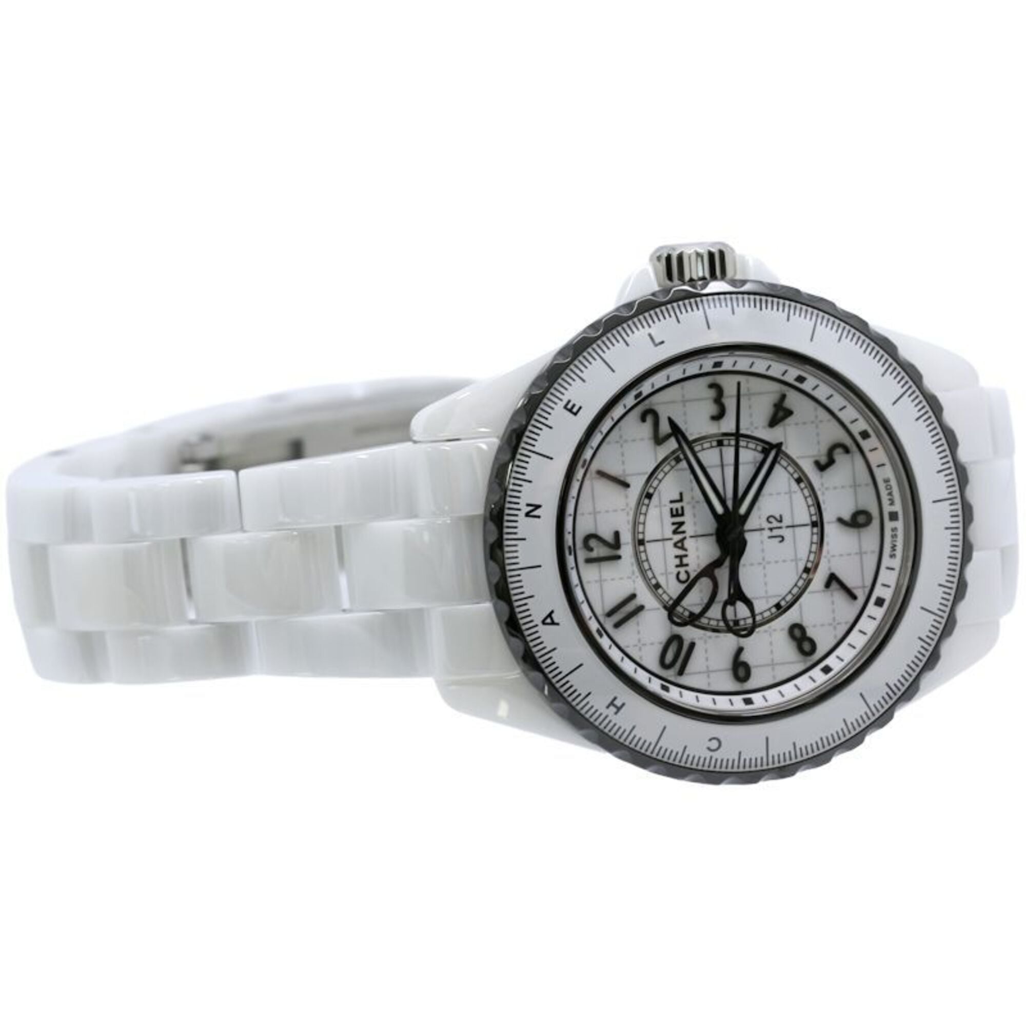 CHANEL J12 Couture H9763 Women's Watch, White Ceramic x Stainless Stee