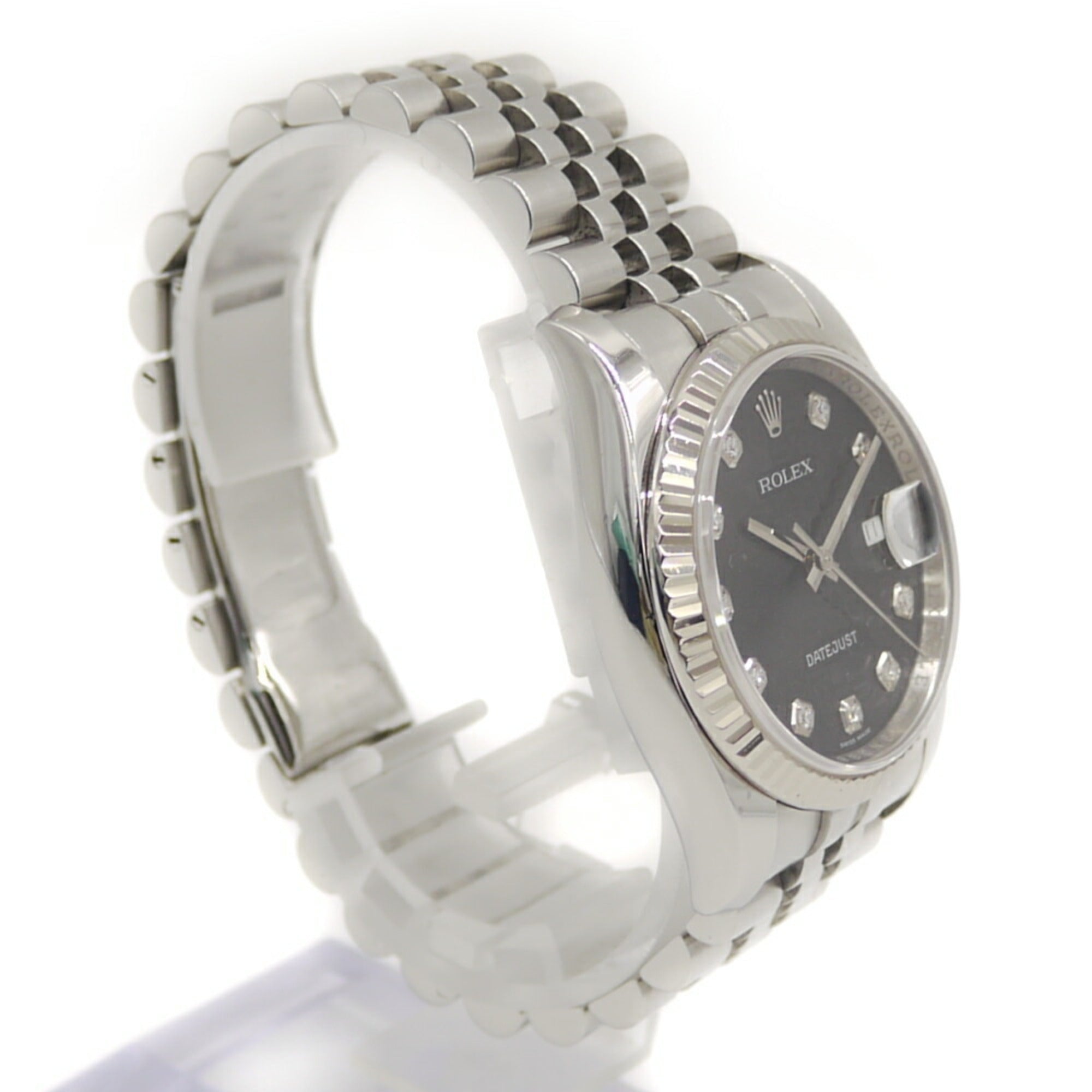 ROLEX Rolex Datejust 10P Diamond 116234G Edelstahl/WeißgoldAutomatik Jubilee-Armband, Zifferblatt im Computer-Design